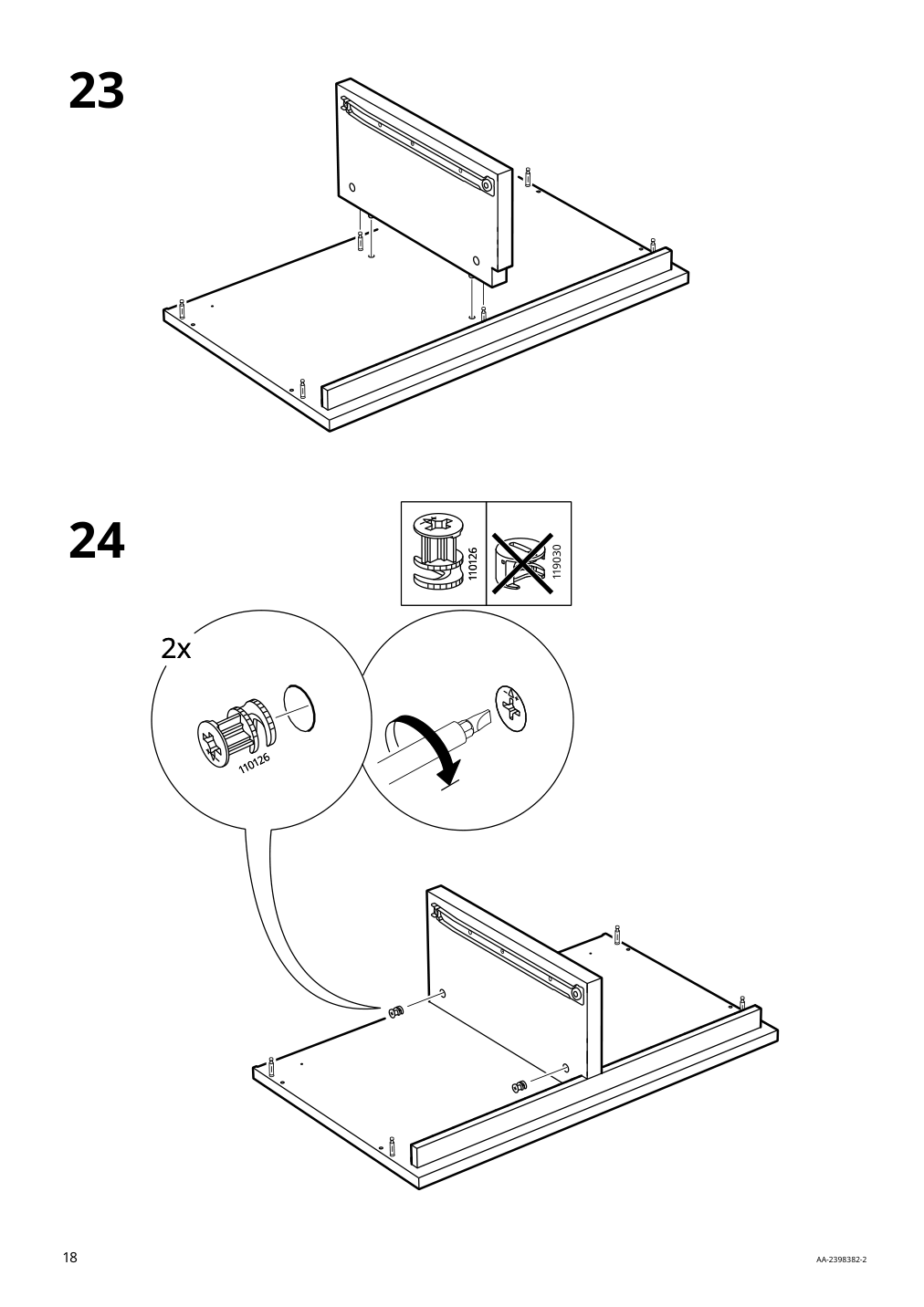 Assembly instructions for IKEA Malm 6 drawer chest black brown | Page 18 - IKEA MALM 6-drawer chest 905.763.09