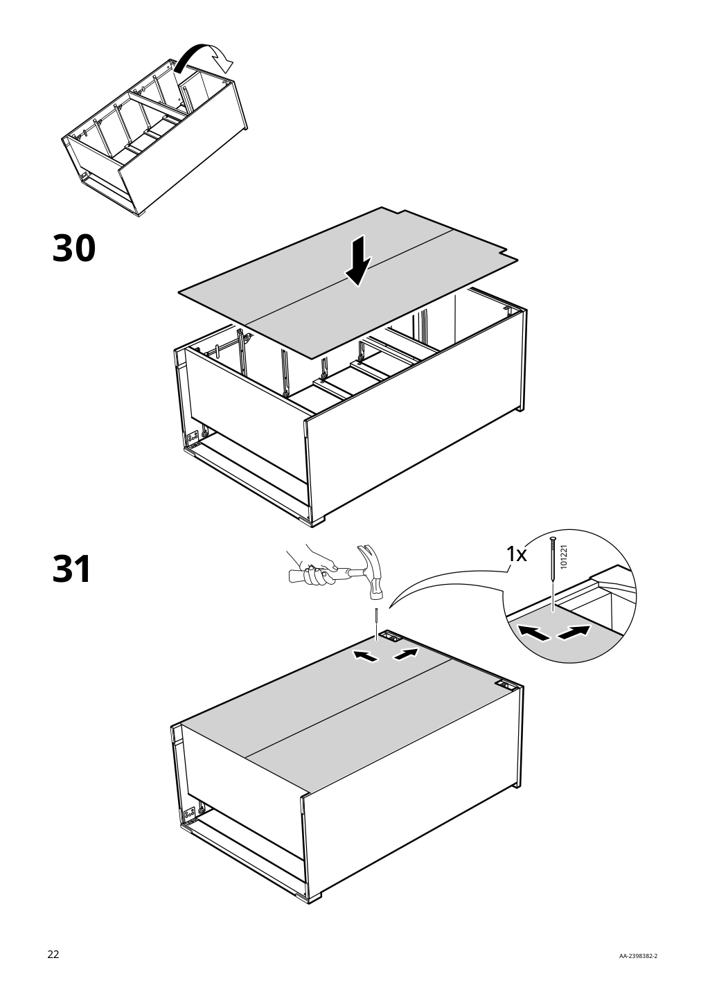 Assembly instructions for IKEA Malm 6 drawer chest black brown | Page 22 - IKEA MALM 6-drawer chest 905.763.09