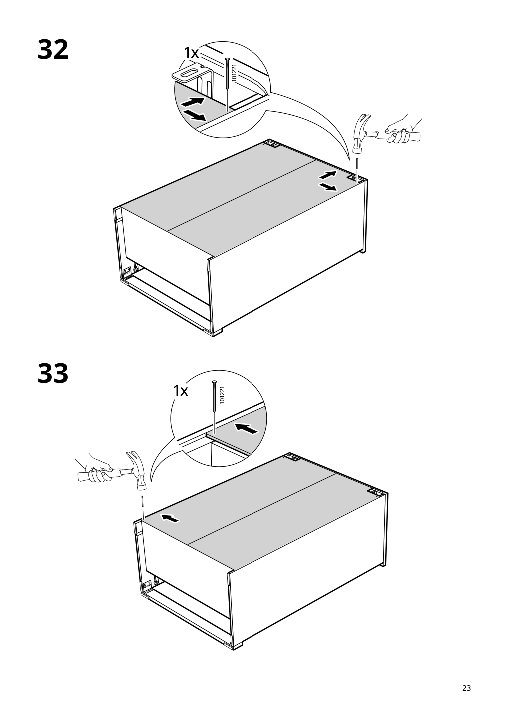 Assembly instructions for IKEA Malm 6 drawer chest black brown | Page 23 - IKEA MALM 6-drawer chest 905.763.09