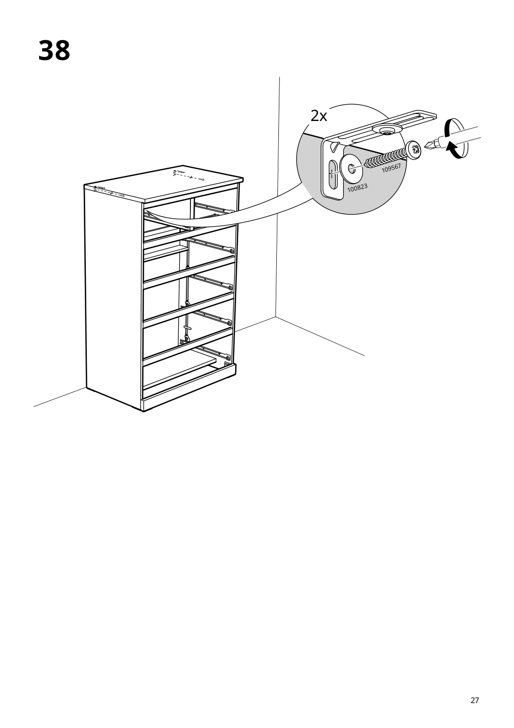 Assembly instructions for IKEA Malm 6 drawer chest black brown | Page 27 - IKEA MALM 6-drawer chest 905.763.09