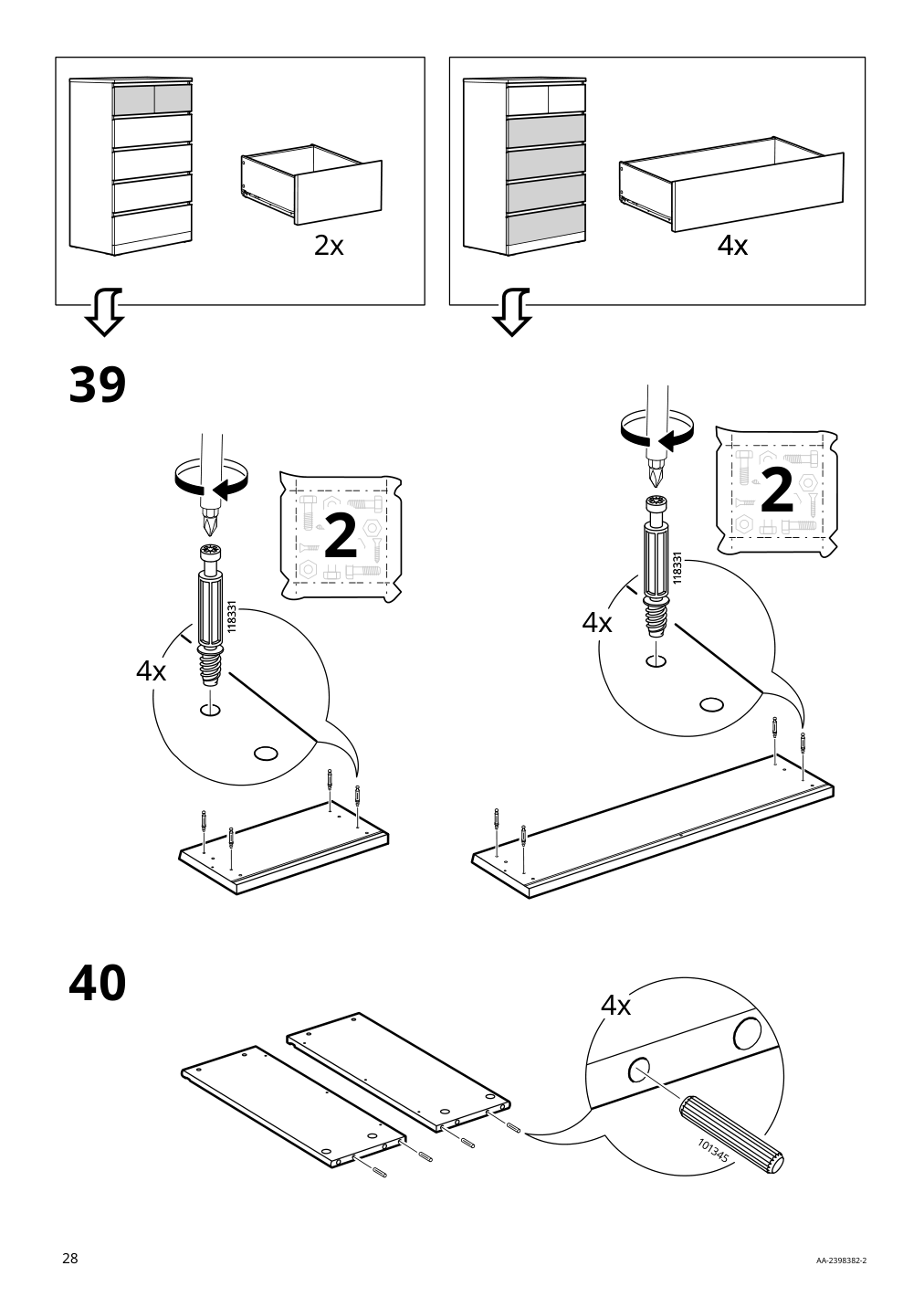 Assembly instructions for IKEA Malm 6 drawer chest black brown | Page 28 - IKEA MALM 6-drawer chest 905.763.09