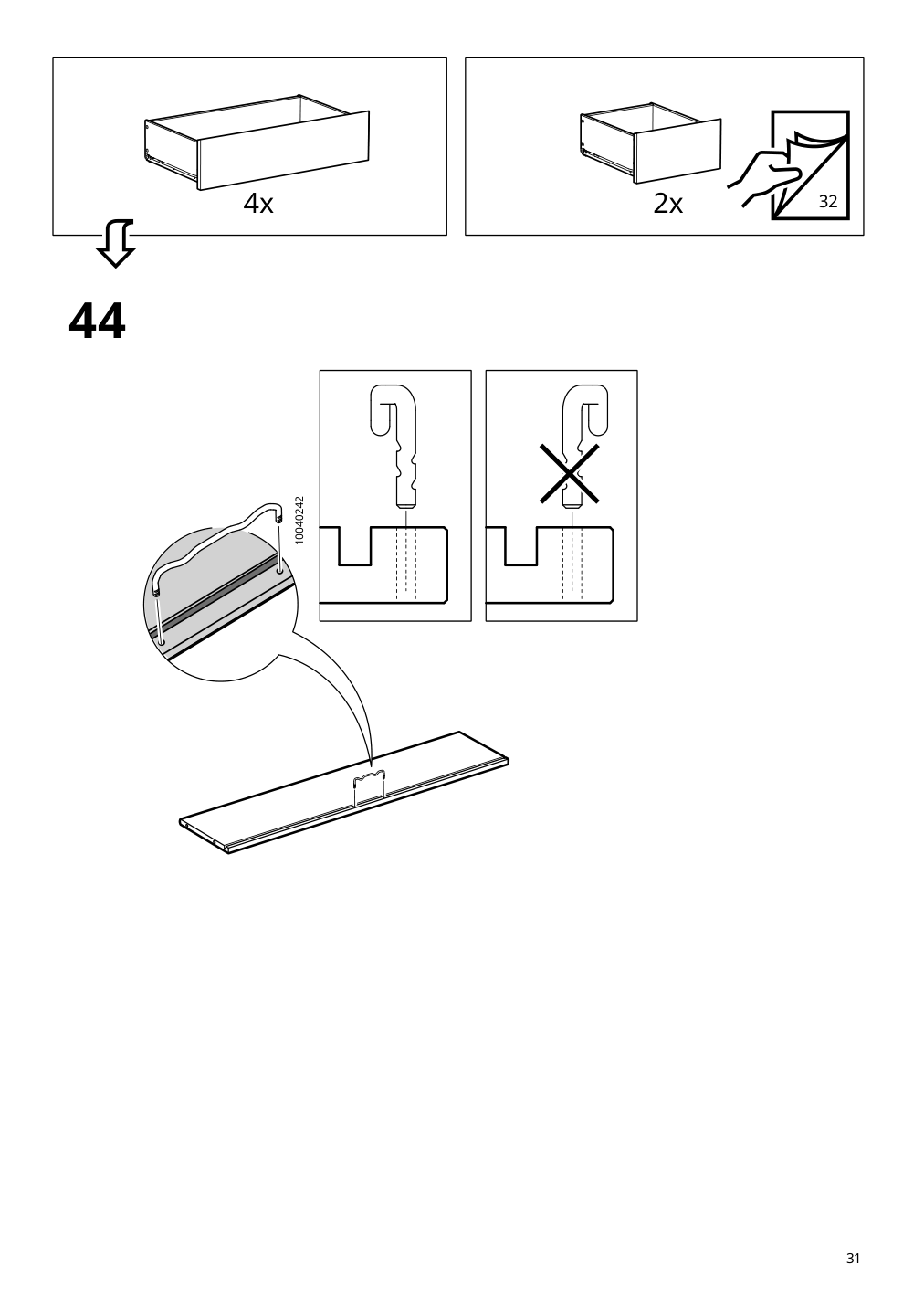 Assembly instructions for IKEA Malm 6 drawer chest black brown | Page 31 - IKEA MALM 6-drawer chest 905.763.09