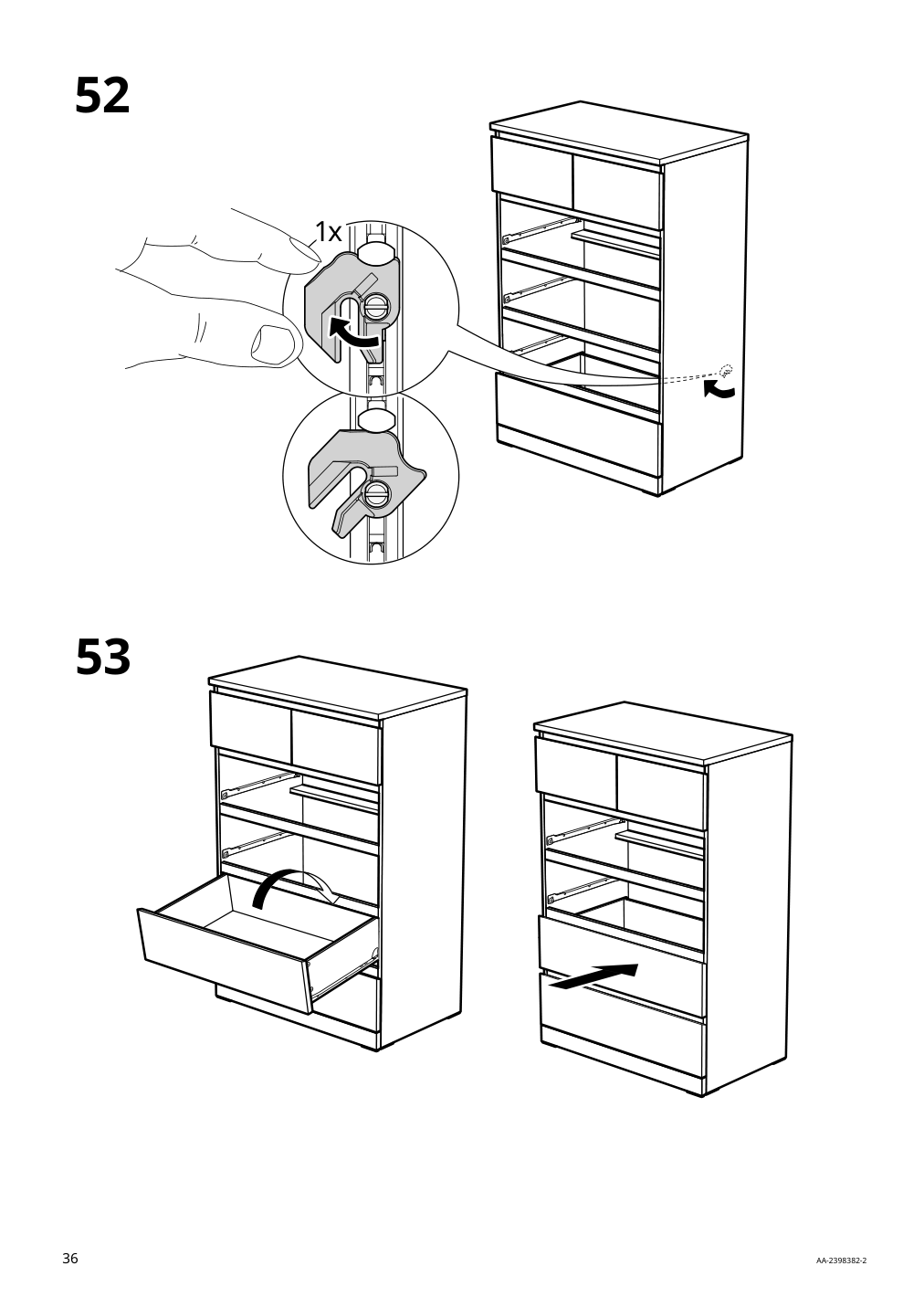 Assembly instructions for IKEA Malm 6 drawer chest black brown | Page 36 - IKEA MALM 6-drawer chest 905.763.09