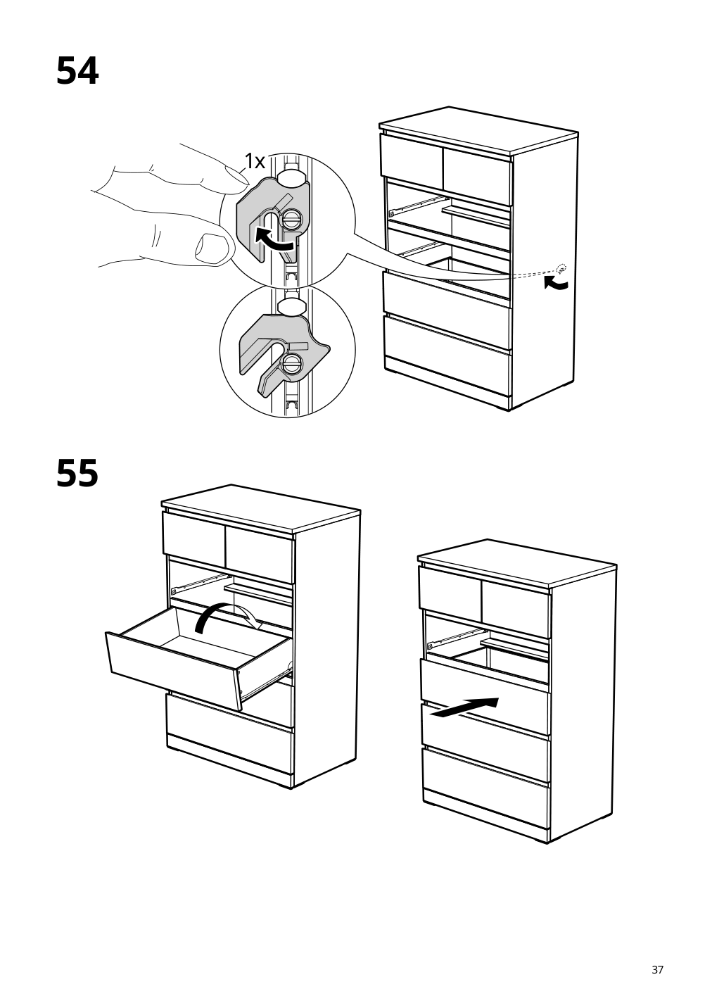 Assembly instructions for IKEA Malm 6 drawer chest black brown | Page 37 - IKEA MALM 6-drawer chest 905.763.09