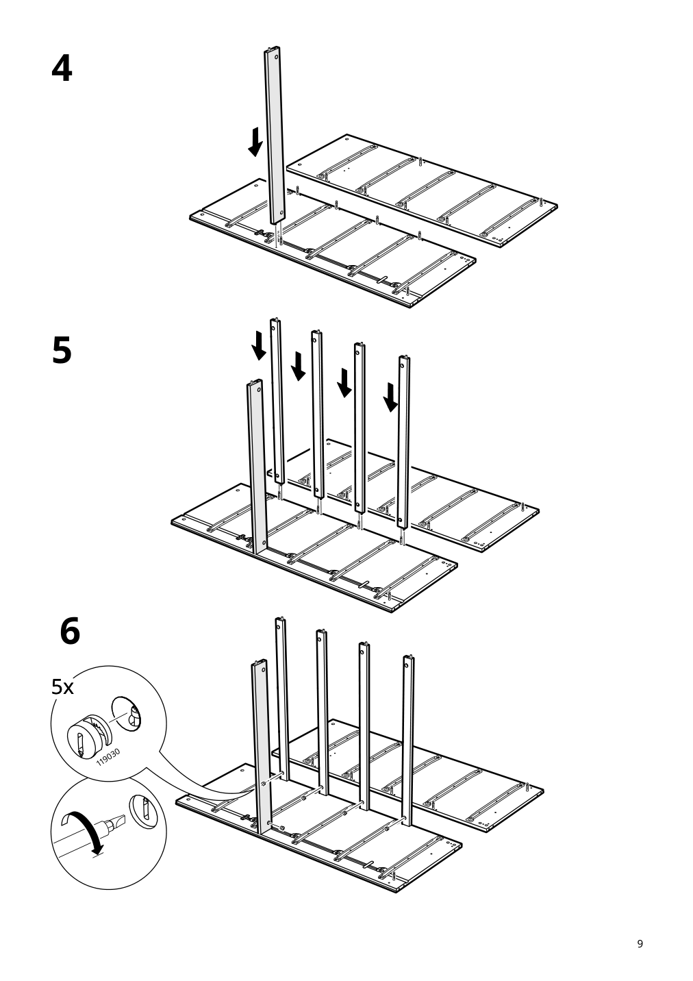 Assembly instructions for IKEA Malm 6 drawer chest black brown | Page 9 - IKEA MALM 6-drawer chest 905.763.09