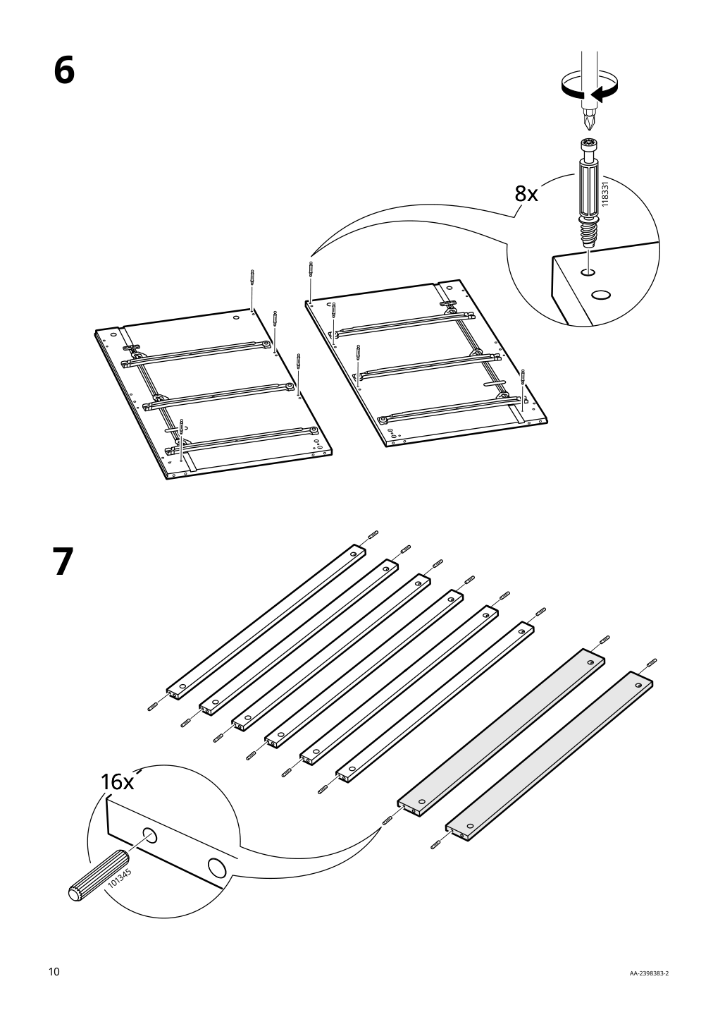 Assembly instructions for IKEA Malm 6 drawer dresser white | Page 10 - IKEA MALM 6-drawer dresser 705.762.11