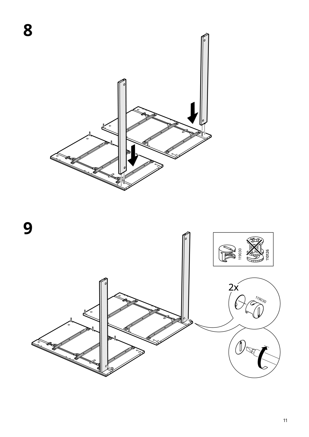 Assembly instructions for IKEA Malm 6 drawer dresser white | Page 11 - IKEA MALM 6-drawer dresser 705.762.11