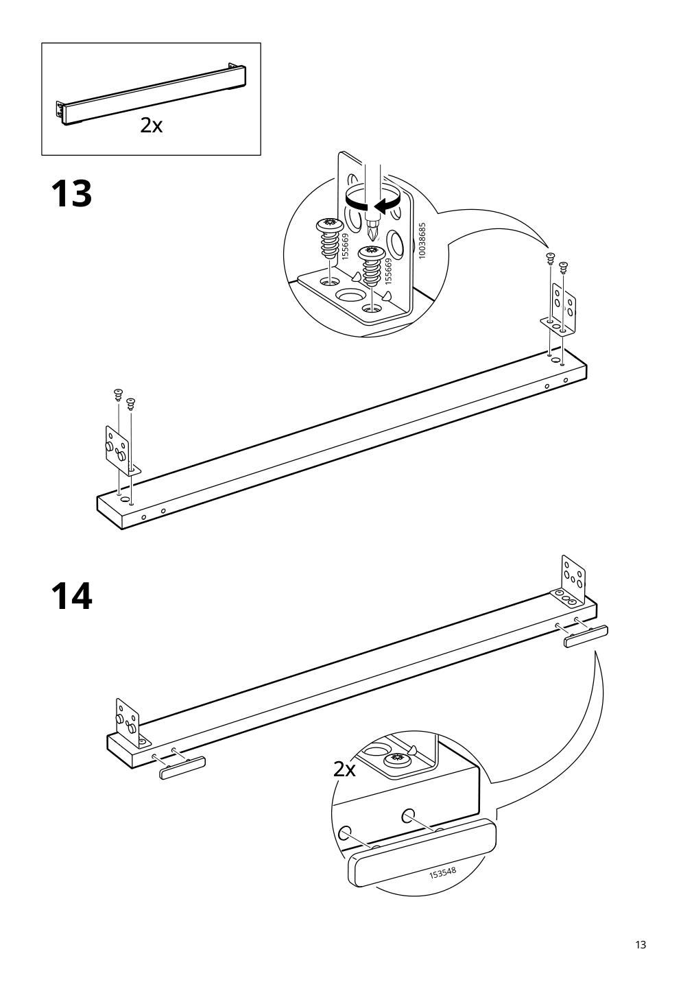 Assembly instructions for IKEA Malm 6 drawer dresser white | Page 13 - IKEA MALM 6-drawer dresser 705.762.11