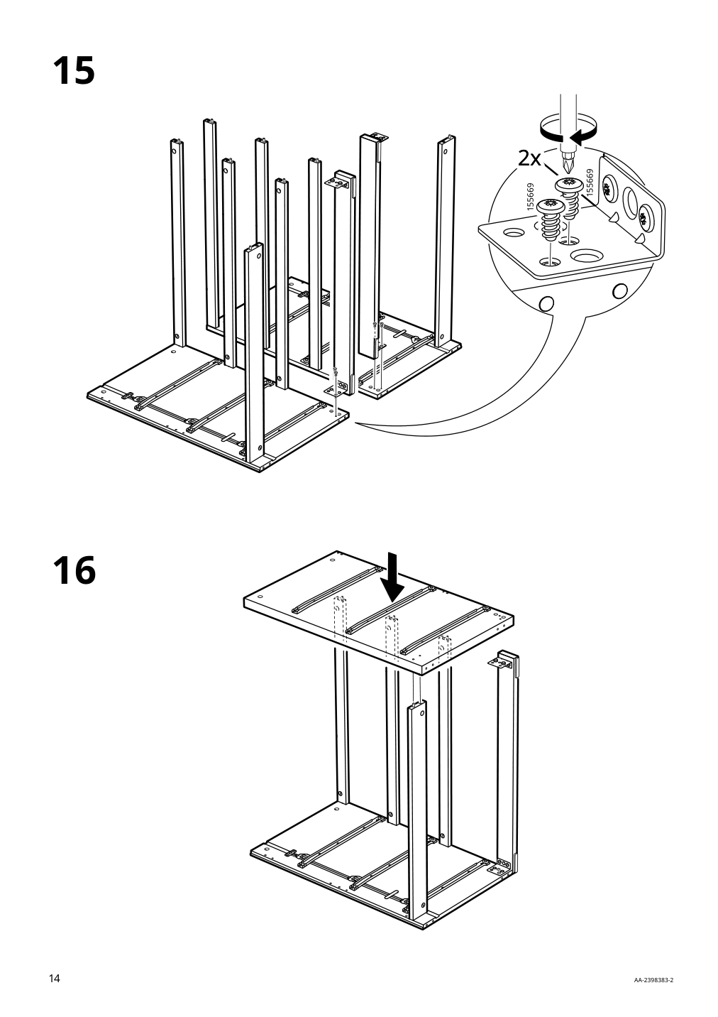 Assembly instructions for IKEA Malm 6 drawer dresser white | Page 14 - IKEA MALM 6-drawer dresser 705.762.11