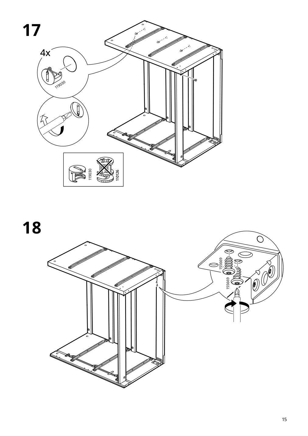 Assembly instructions for IKEA Malm 6 drawer dresser white | Page 15 - IKEA MALM 6-drawer dresser 705.762.11