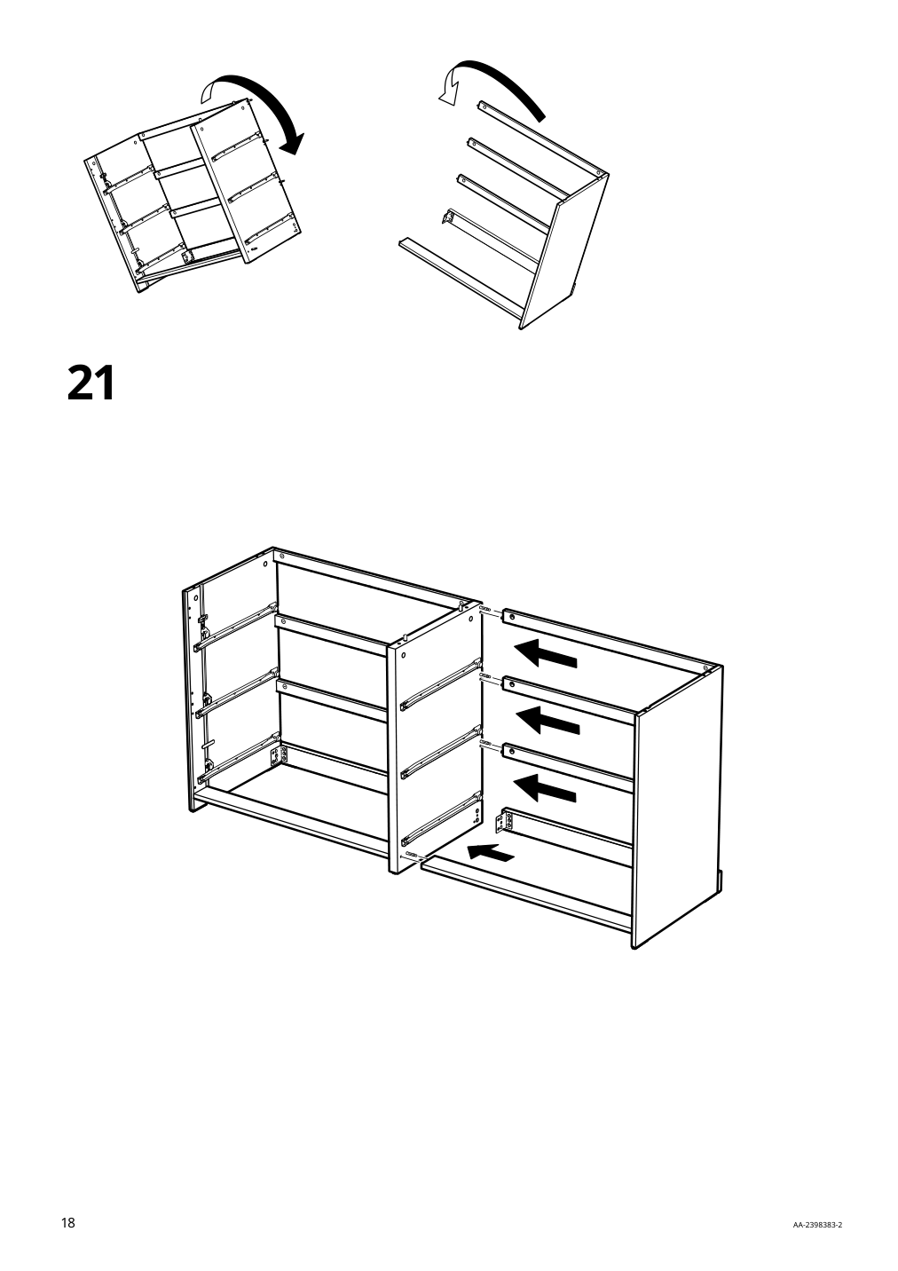 Assembly instructions for IKEA Malm 6 drawer dresser white | Page 18 - IKEA MALM 6-drawer dresser 705.762.11