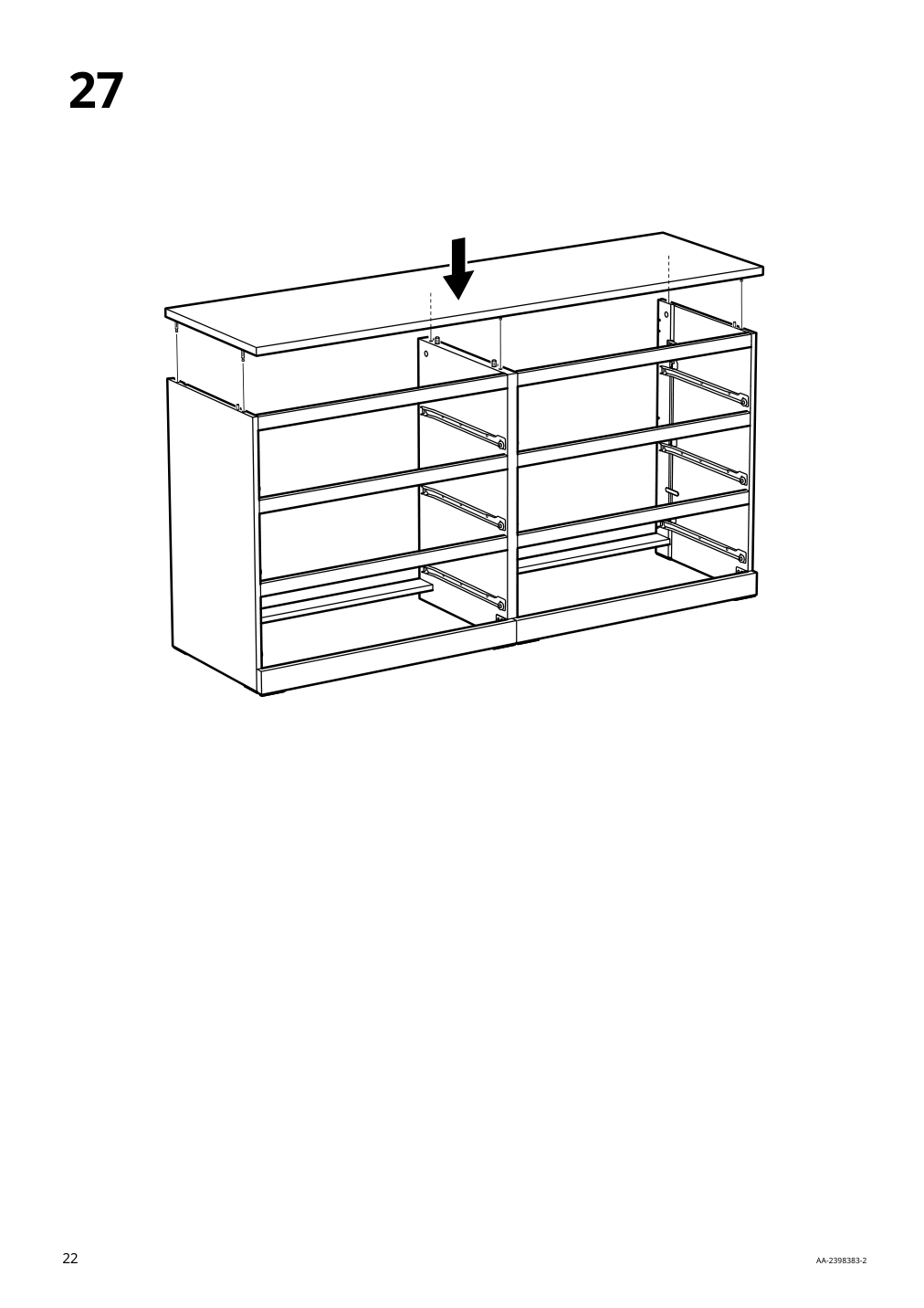 Assembly instructions for IKEA Malm 6 drawer dresser white | Page 22 - IKEA MALM 6-drawer dresser 705.762.11