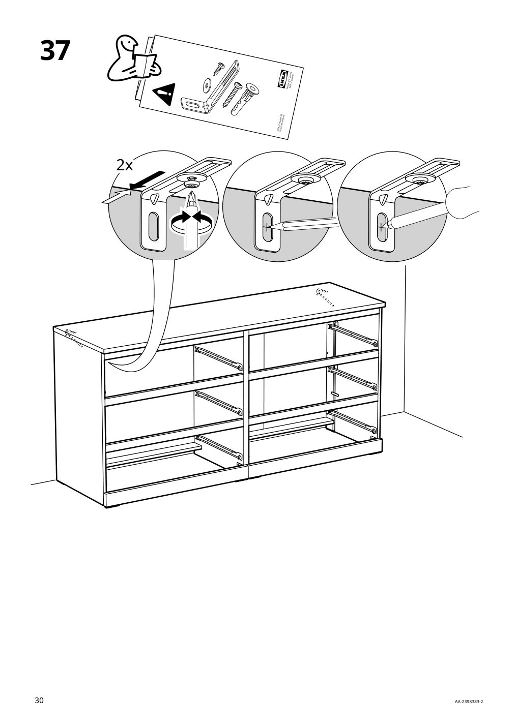 Assembly instructions for IKEA Malm 6 drawer dresser white | Page 30 - IKEA MALM 6-drawer dresser 705.762.11