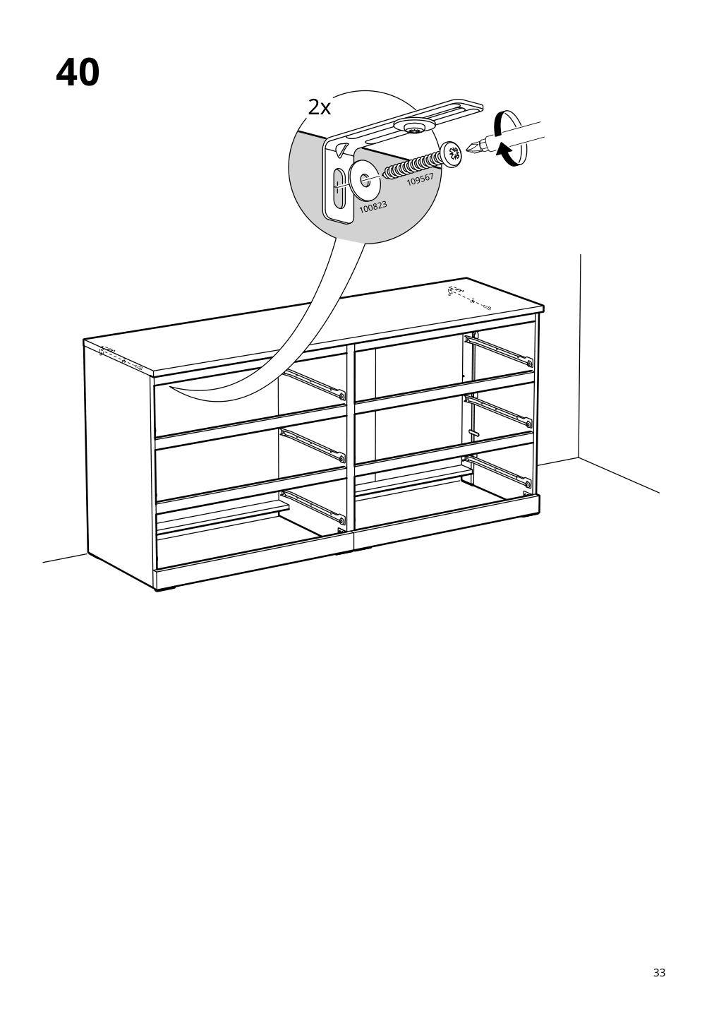 Assembly instructions for IKEA Malm 6 drawer dresser white | Page 33 - IKEA MALM 6-drawer dresser 705.762.11