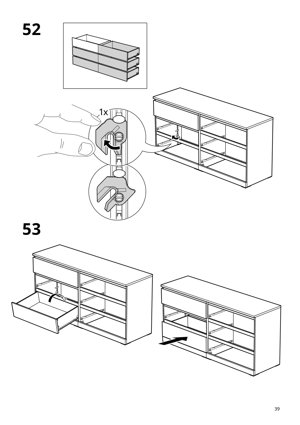 Assembly instructions for IKEA Malm 6 drawer dresser white | Page 39 - IKEA MALM 6-drawer dresser 705.762.11