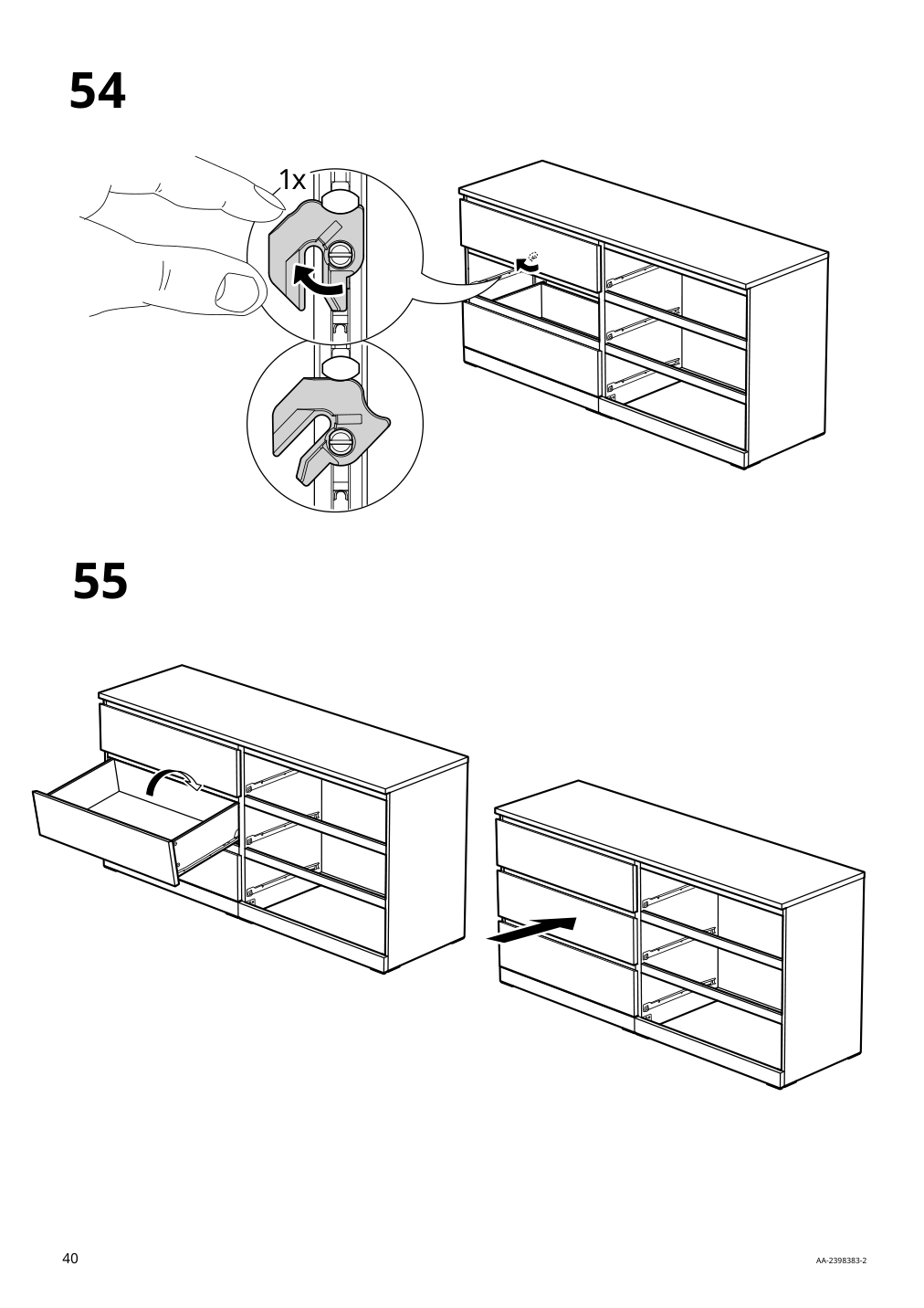 Assembly instructions for IKEA Malm 6 drawer dresser white | Page 40 - IKEA MALM 6-drawer dresser 705.762.11