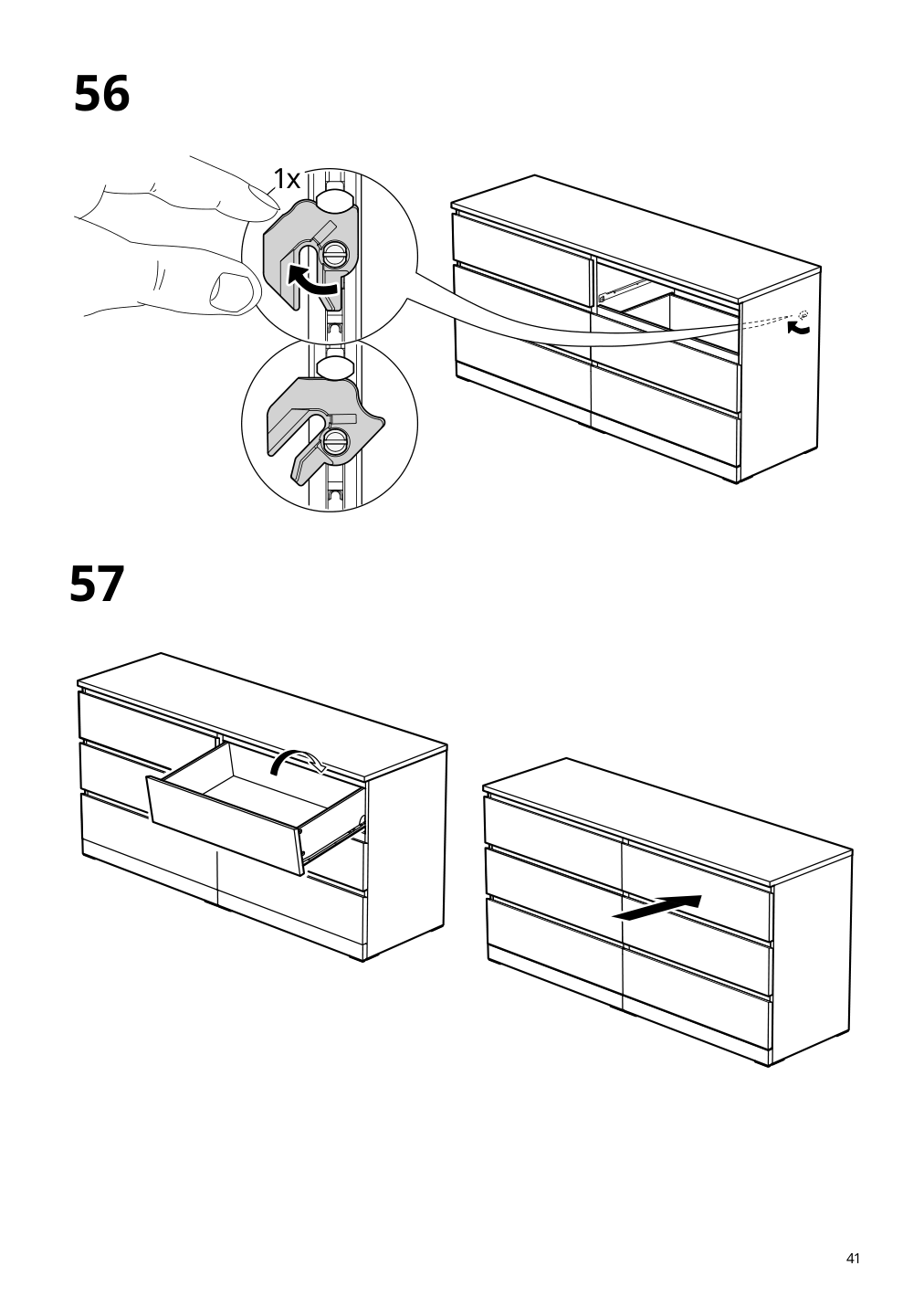 Assembly instructions for IKEA Malm 6 drawer dresser white | Page 41 - IKEA MALM 6-drawer dresser 705.762.11