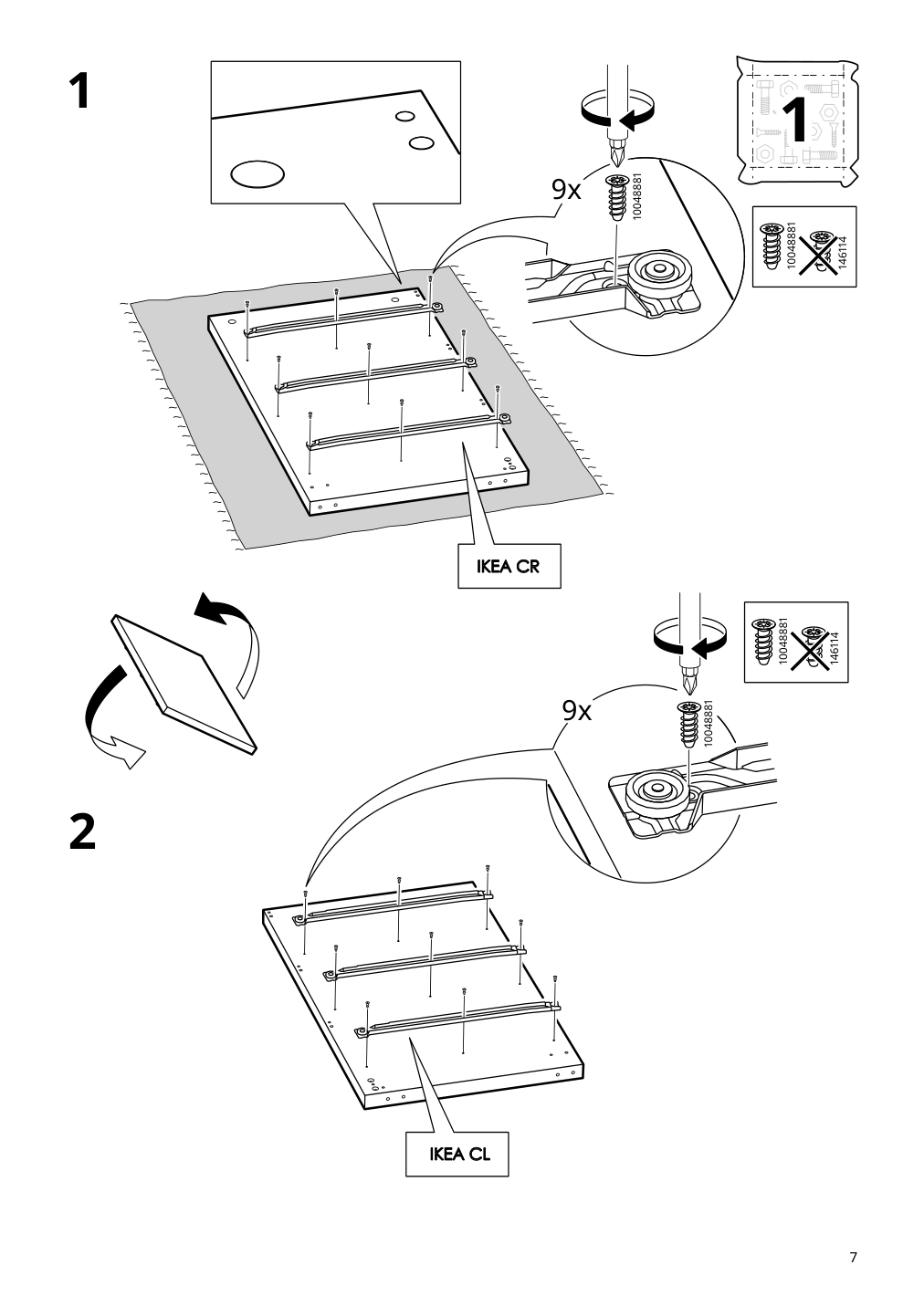 Assembly instructions for IKEA Malm 6 drawer dresser white | Page 7 - IKEA MALM 6-drawer dresser 705.762.11