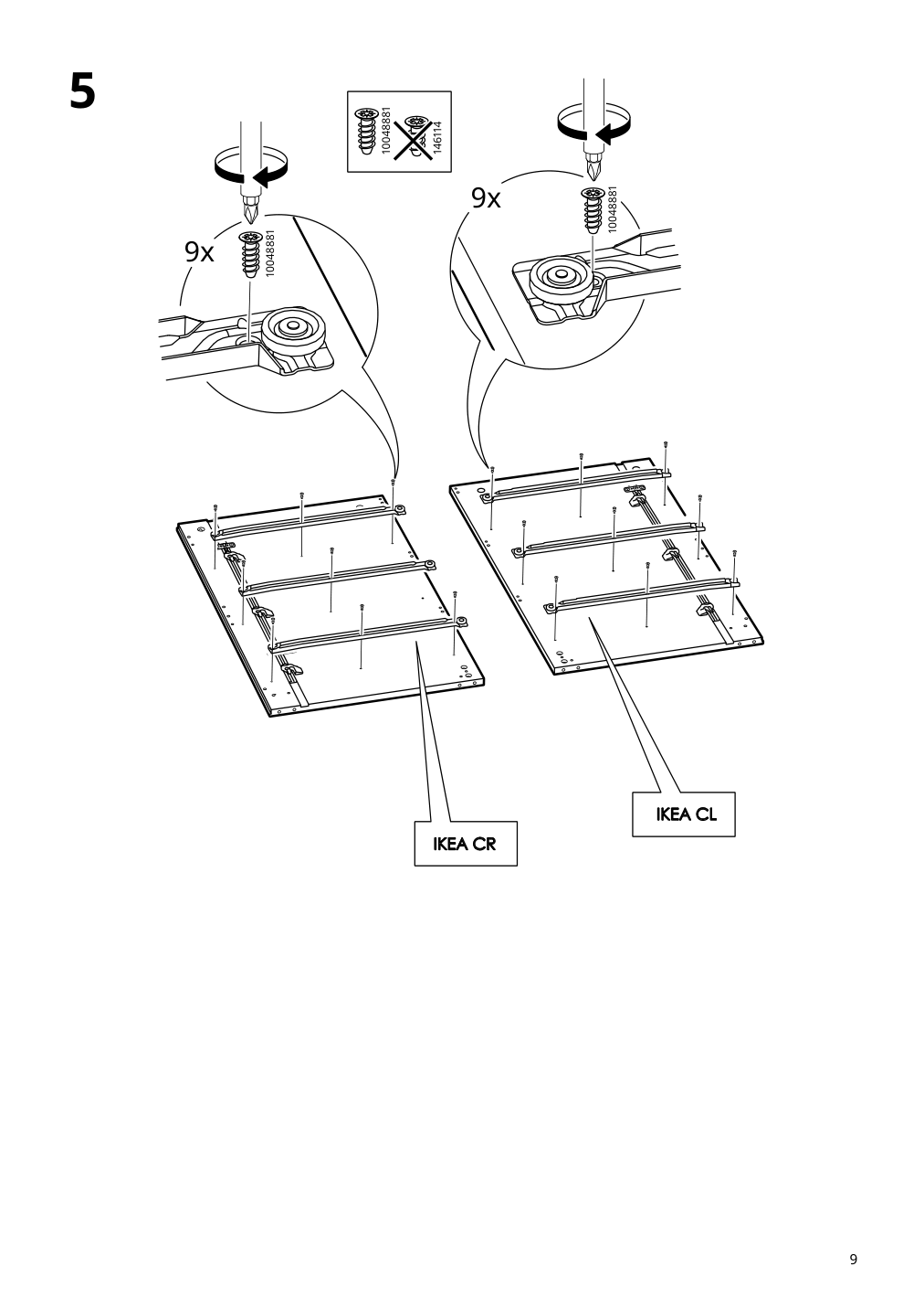 Assembly instructions for IKEA Malm 6 drawer dresser white | Page 9 - IKEA MALM 6-drawer dresser 705.762.11