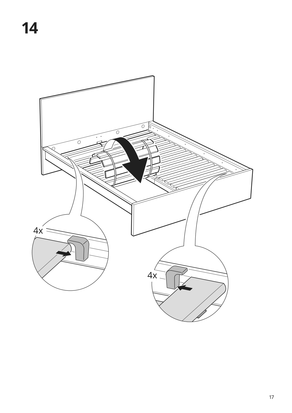 Assembly instructions for IKEA Malm bed frame black brown | Page 17 - IKEA MALM bed frame with mattress 295.445.34