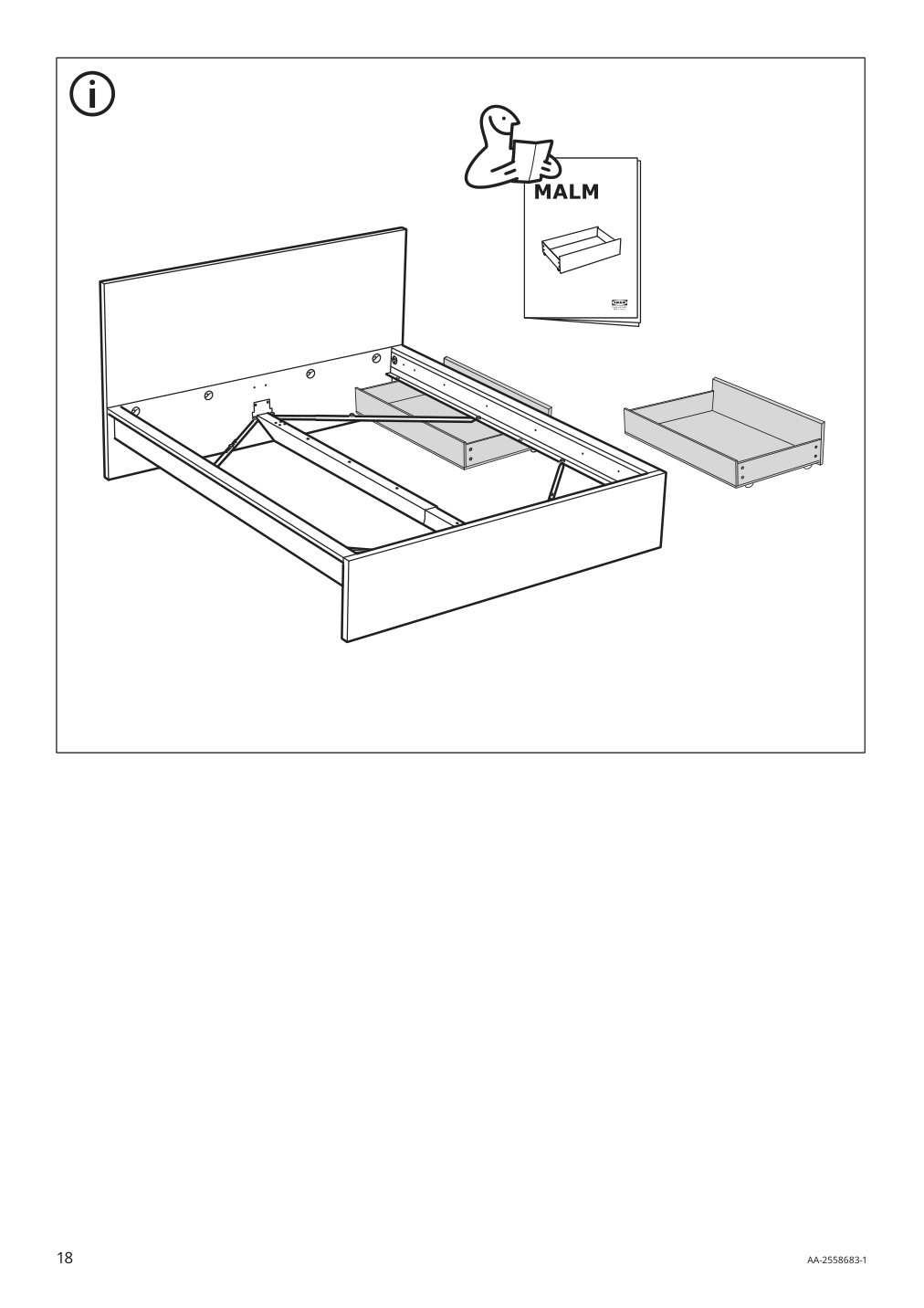 Assembly instructions for IKEA Malm bed frame black brown | Page 18 - IKEA MALM bed frame with mattress 295.445.34