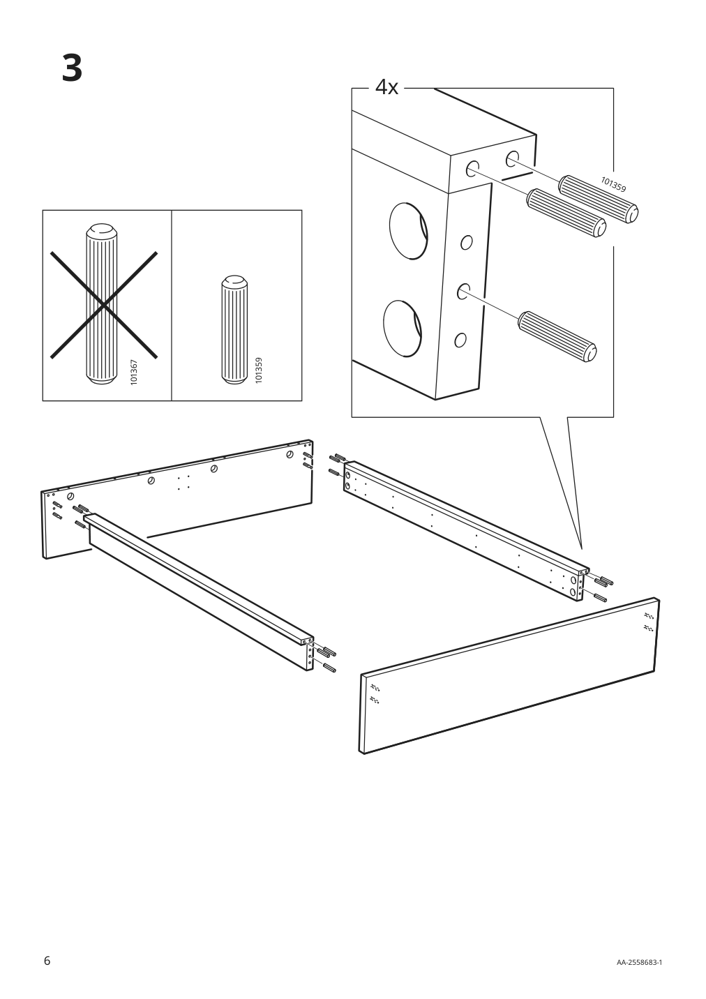 Assembly instructions for IKEA Malm bed frame black brown | Page 6 - IKEA MALM bed frame with mattress 295.445.34