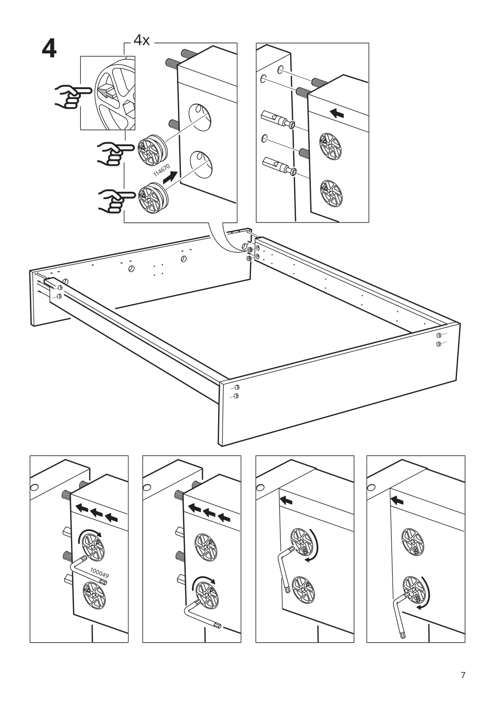 Assembly instructions for IKEA Malm bed frame black brown | Page 7 - IKEA MALM bed frame with mattress 295.445.34