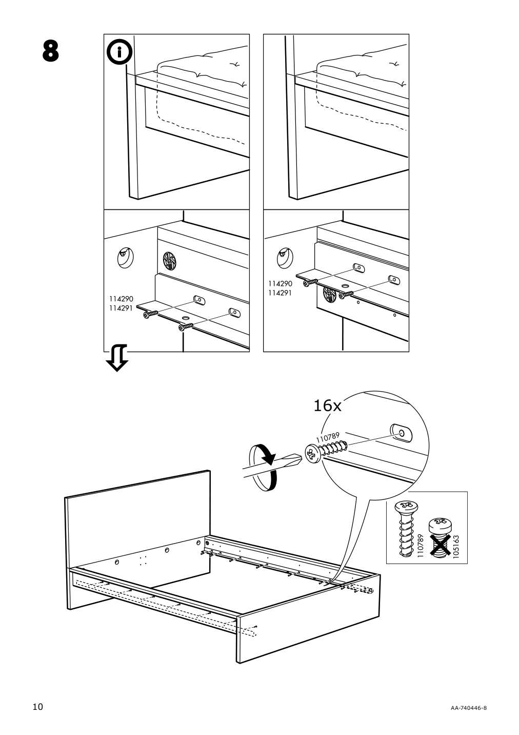 Assembly instructions for IKEA Malm bed frame white stained oak veneer | Page 10 - IKEA MALM bed frame 590.273.90