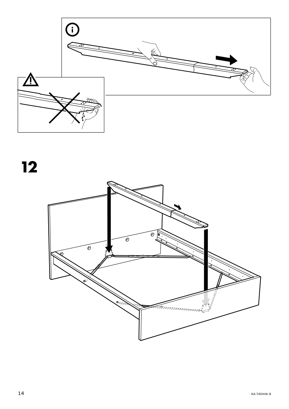 Assembly instructions for IKEA Malm bed frame white stained oak veneer | Page 14 - IKEA MALM bed frame 590.273.90