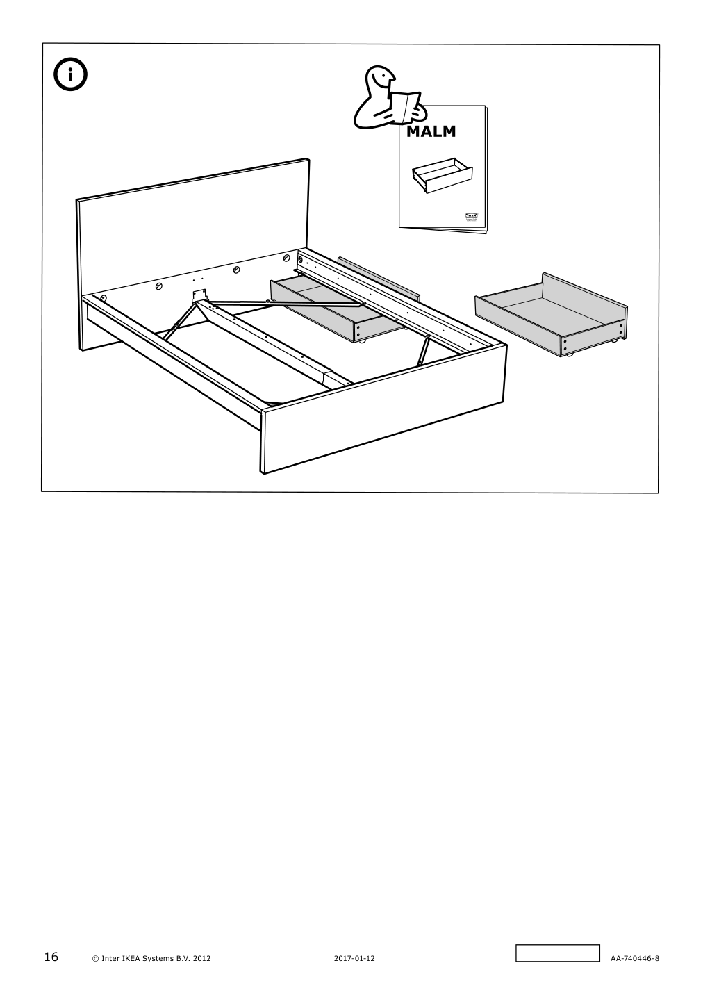 Assembly instructions for IKEA Malm bed frame white stained oak veneer | Page 16 - IKEA MALM bed frame 590.273.90