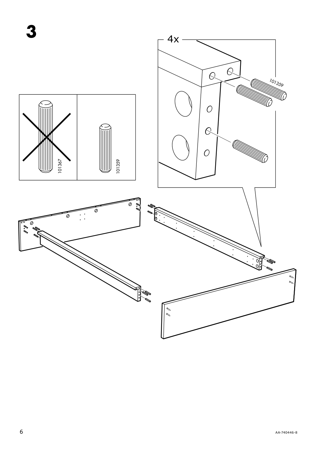 Assembly instructions for IKEA Malm bed frame white stained oak veneer | Page 6 - IKEA MALM bed frame 590.273.90