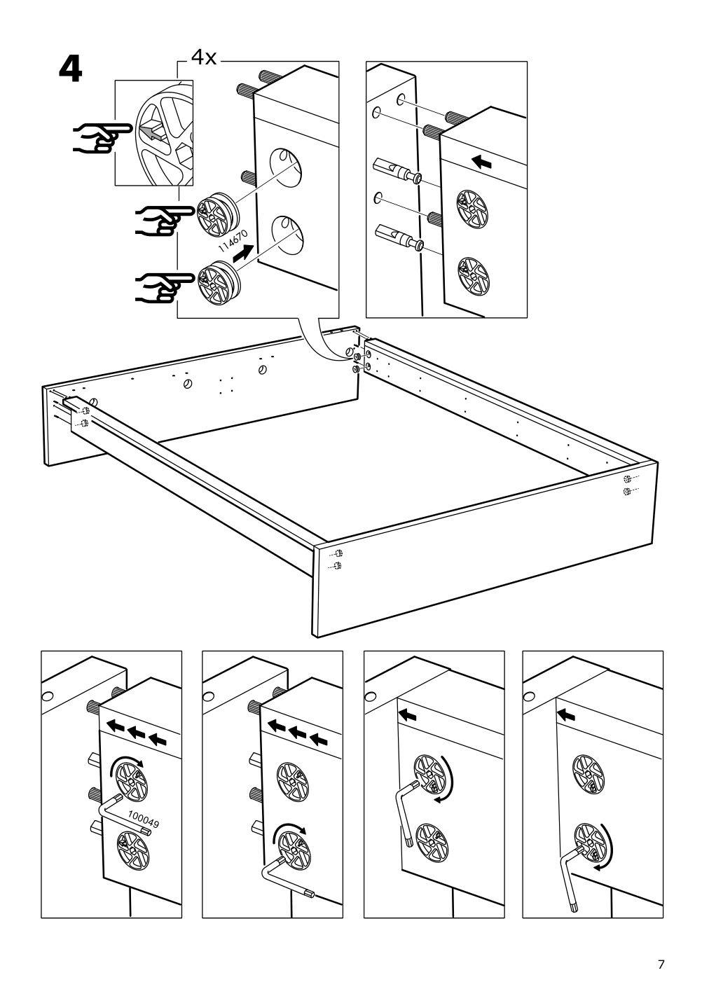 Assembly instructions for IKEA Malm bed frame white stained oak veneer | Page 7 - IKEA MALM bed frame 590.273.90