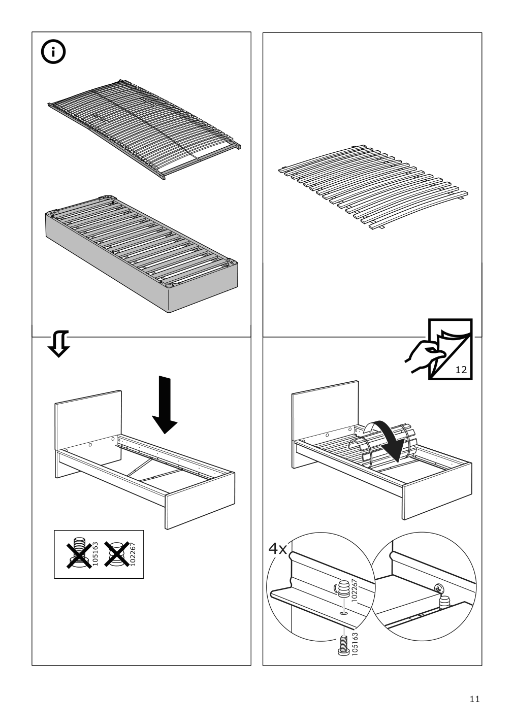 Assembly instructions for IKEA Malm bed frame gray stained | Page 11 - IKEA MALM bed frame 493.857.70