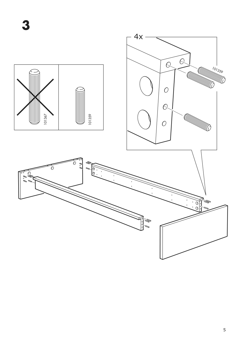 Assembly instructions for IKEA Malm bed frame gray stained | Page 5 - IKEA MALM bed frame 493.857.70