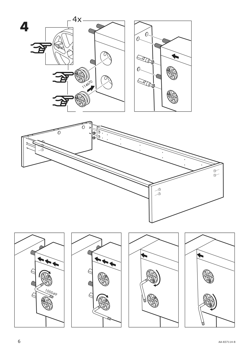 Assembly instructions for IKEA Malm bed frame gray stained | Page 6 - IKEA MALM bed frame 493.857.70