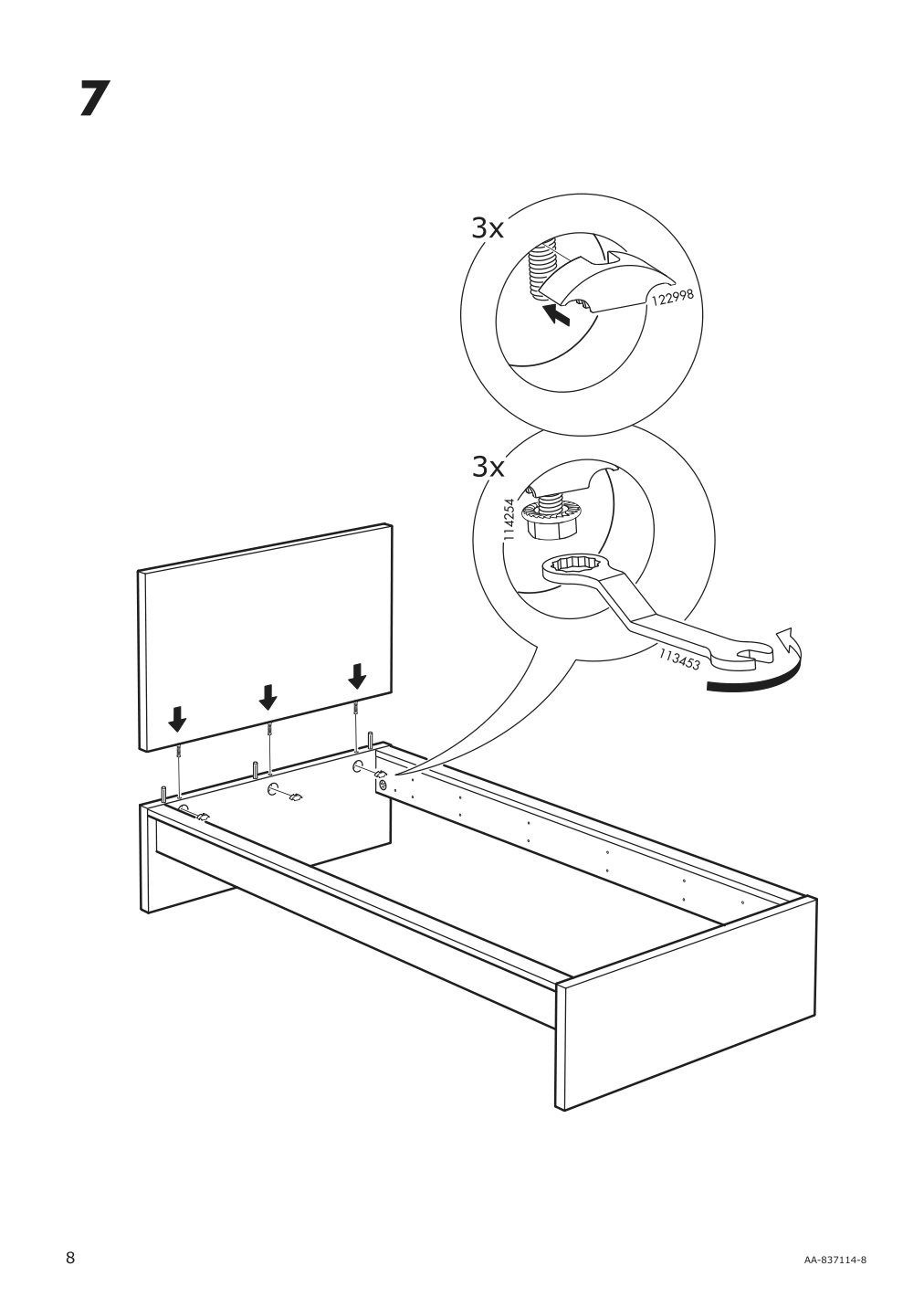 Assembly instructions for IKEA Malm bed frame gray stained | Page 8 - IKEA MALM bed frame 493.857.70