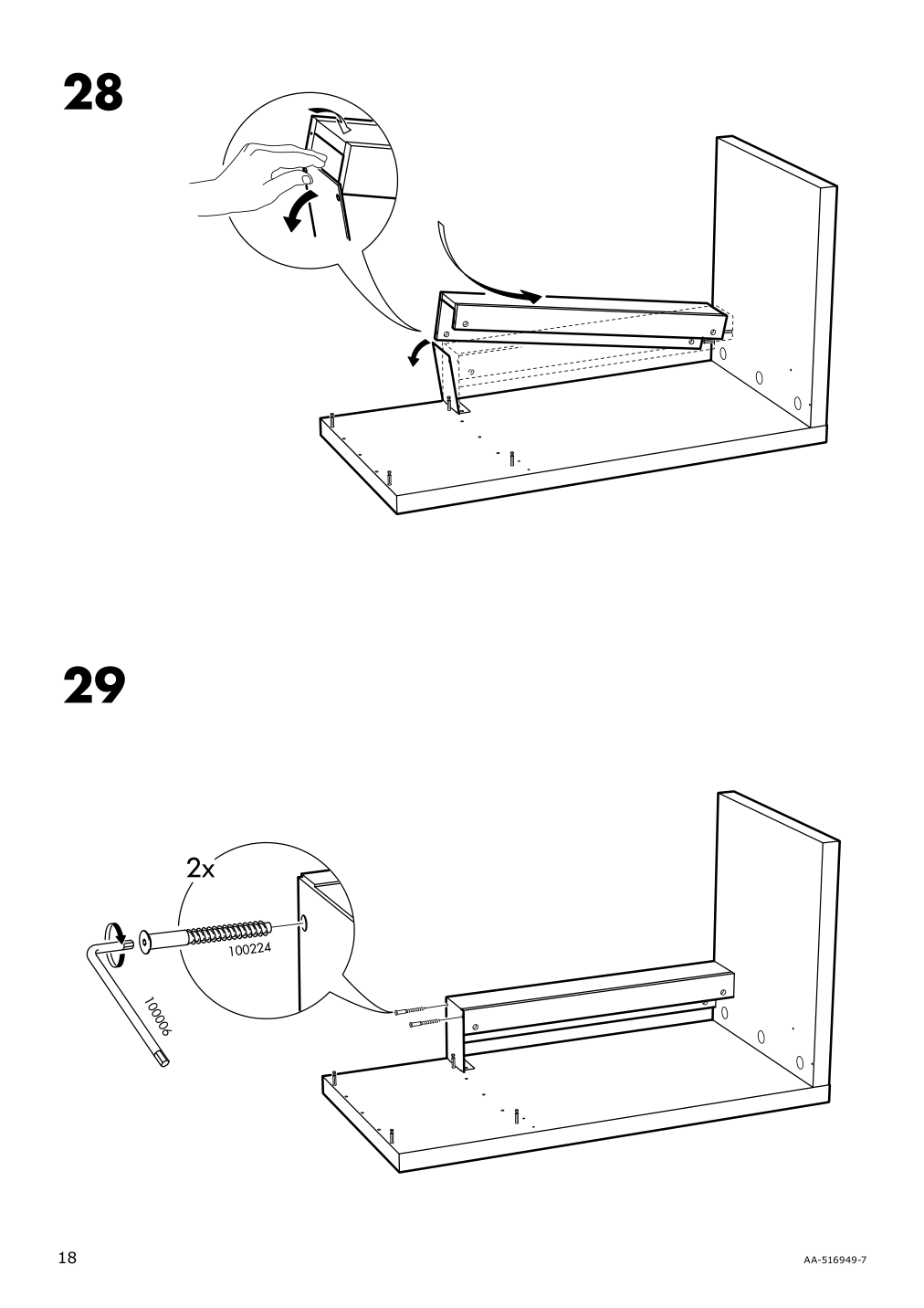 Assembly instructions for IKEA Malm desk white | Page 18 - IKEA MALM/MILLBERGET / BILLY/OXBERG desk and storage combination 794.363.77