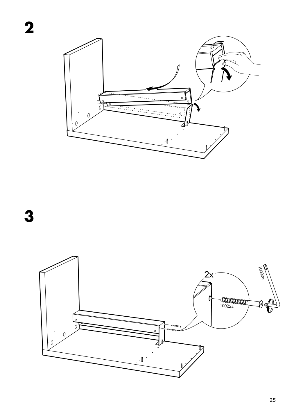 Assembly instructions for IKEA Malm desk white | Page 25 - IKEA MALM/MILLBERGET / BILLY/OXBERG desk and storage combination 794.363.77