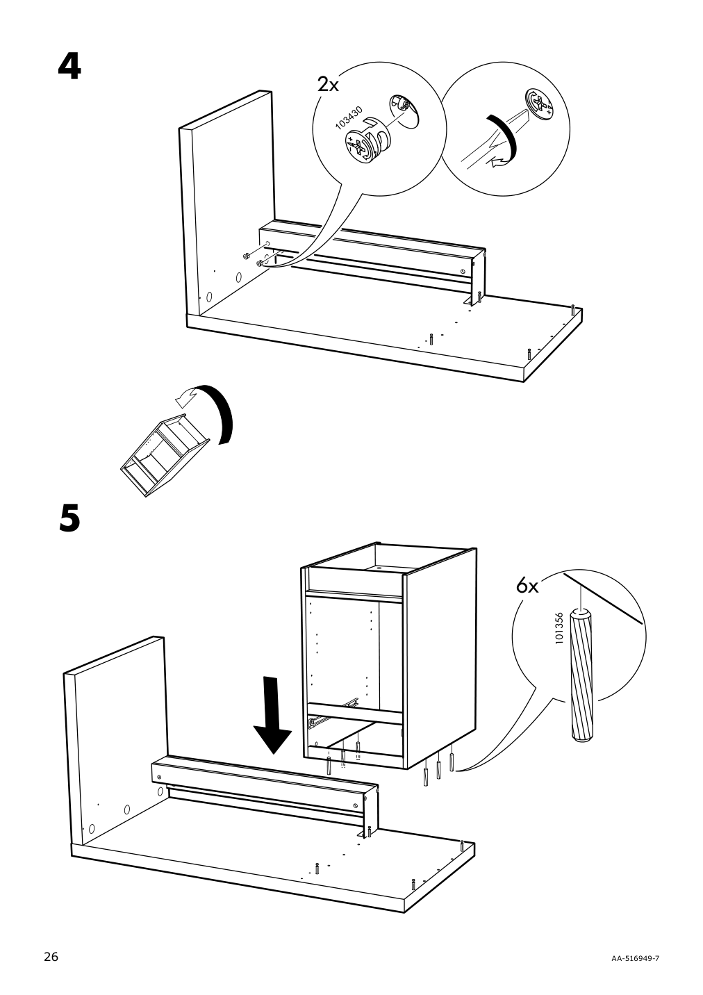 Assembly instructions for IKEA Malm desk white | Page 26 - IKEA MALM/MILLBERGET / BILLY/OXBERG desk and storage combination 794.363.77