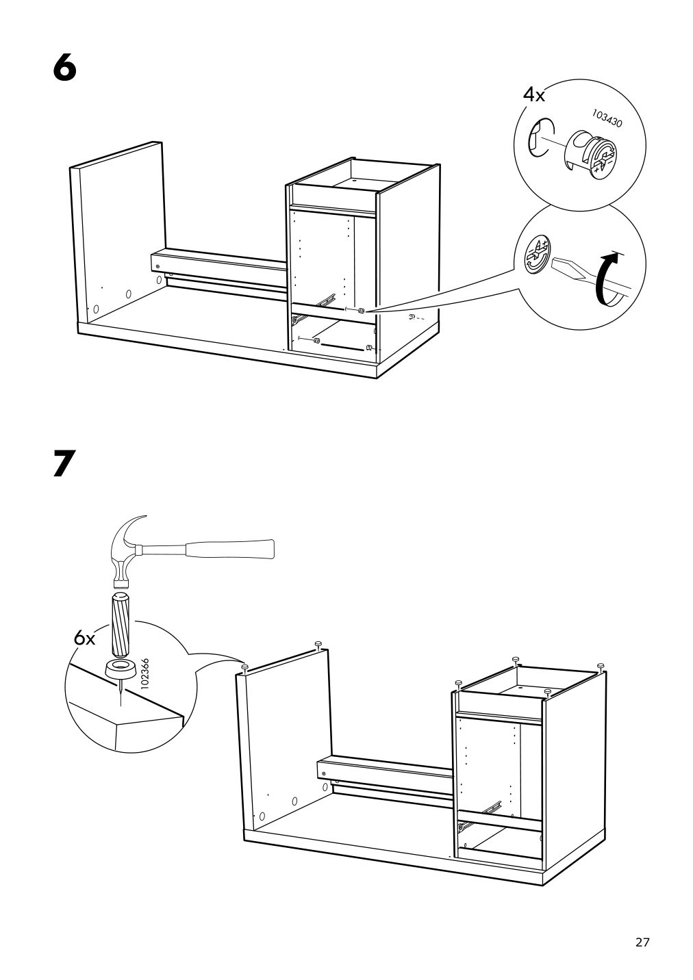 Assembly instructions for IKEA Malm desk white | Page 27 - IKEA MALM/MILLBERGET / BILLY/OXBERG desk and storage combination 794.363.77