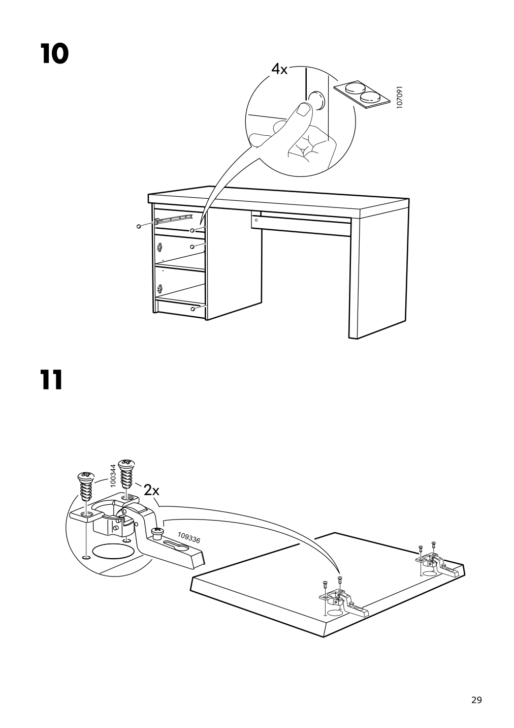 Assembly instructions for IKEA Malm desk white | Page 29 - IKEA MALM/MILLBERGET / BILLY/OXBERG desk and storage combination 794.363.77