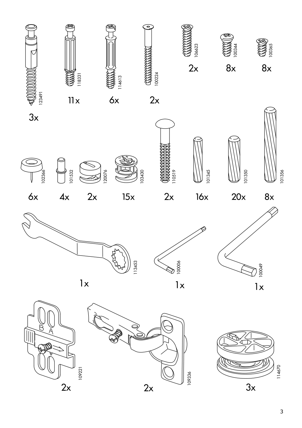 Assembly instructions for IKEA Malm desk white | Page 3 - IKEA MALM/MILLBERGET / BILLY/OXBERG desk and storage combination 794.363.77