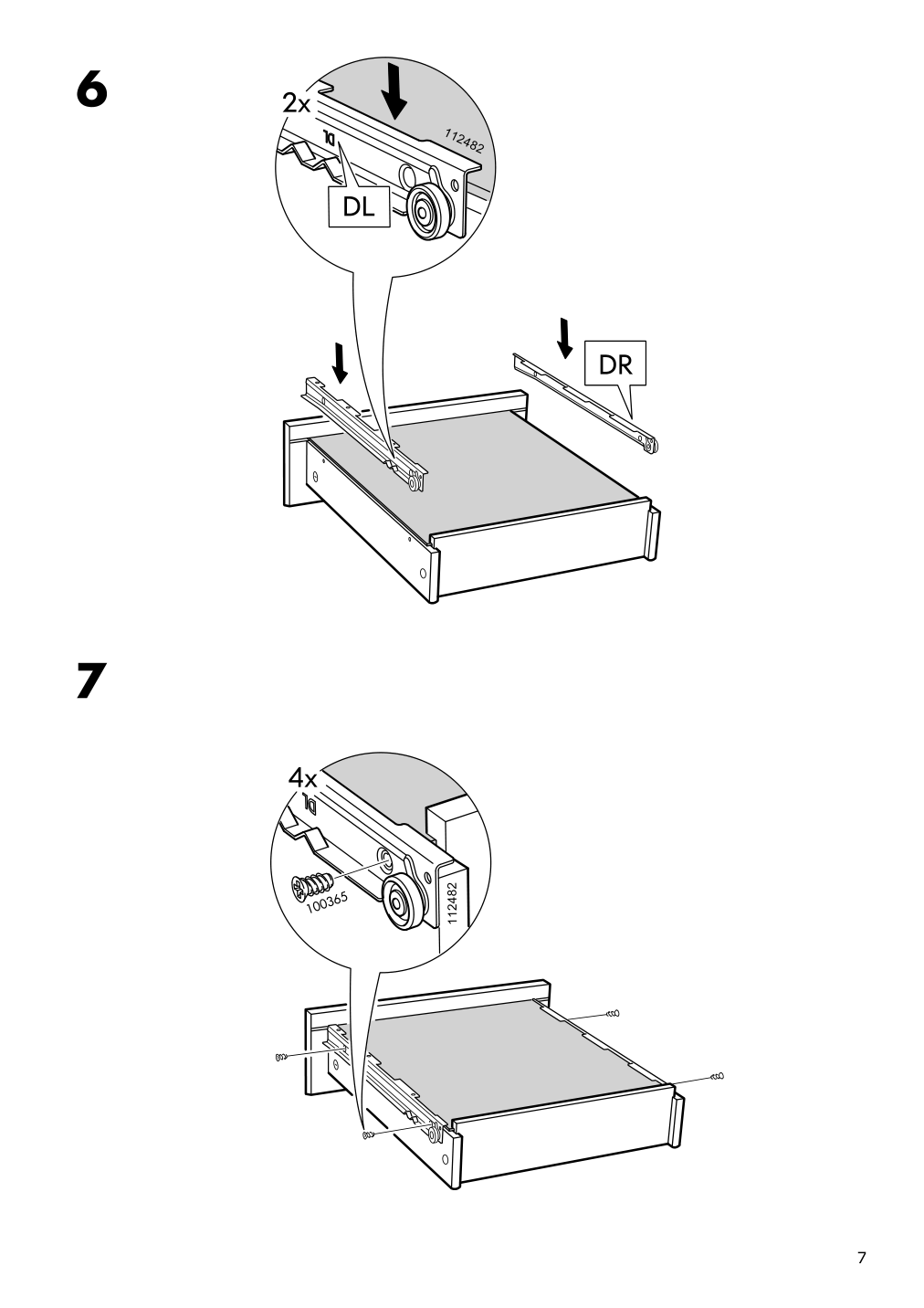 Assembly instructions for IKEA Malm desk white | Page 7 - IKEA MALM/MILLBERGET / BILLY/OXBERG desk and storage combination 794.363.77