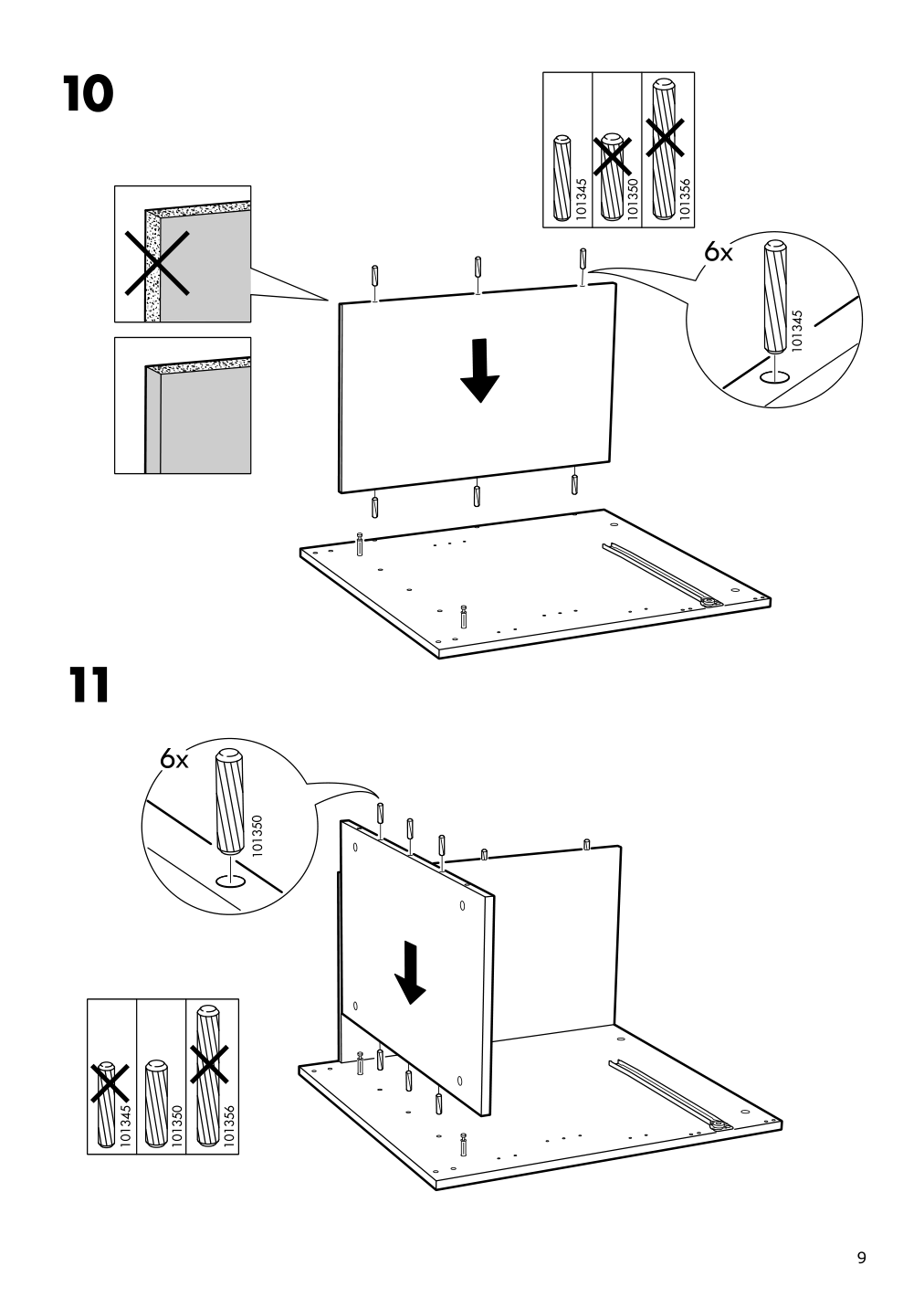 Assembly instructions for IKEA Malm desk white | Page 9 - IKEA MALM/MILLBERGET / BILLY/OXBERG desk and storage combination 794.363.77