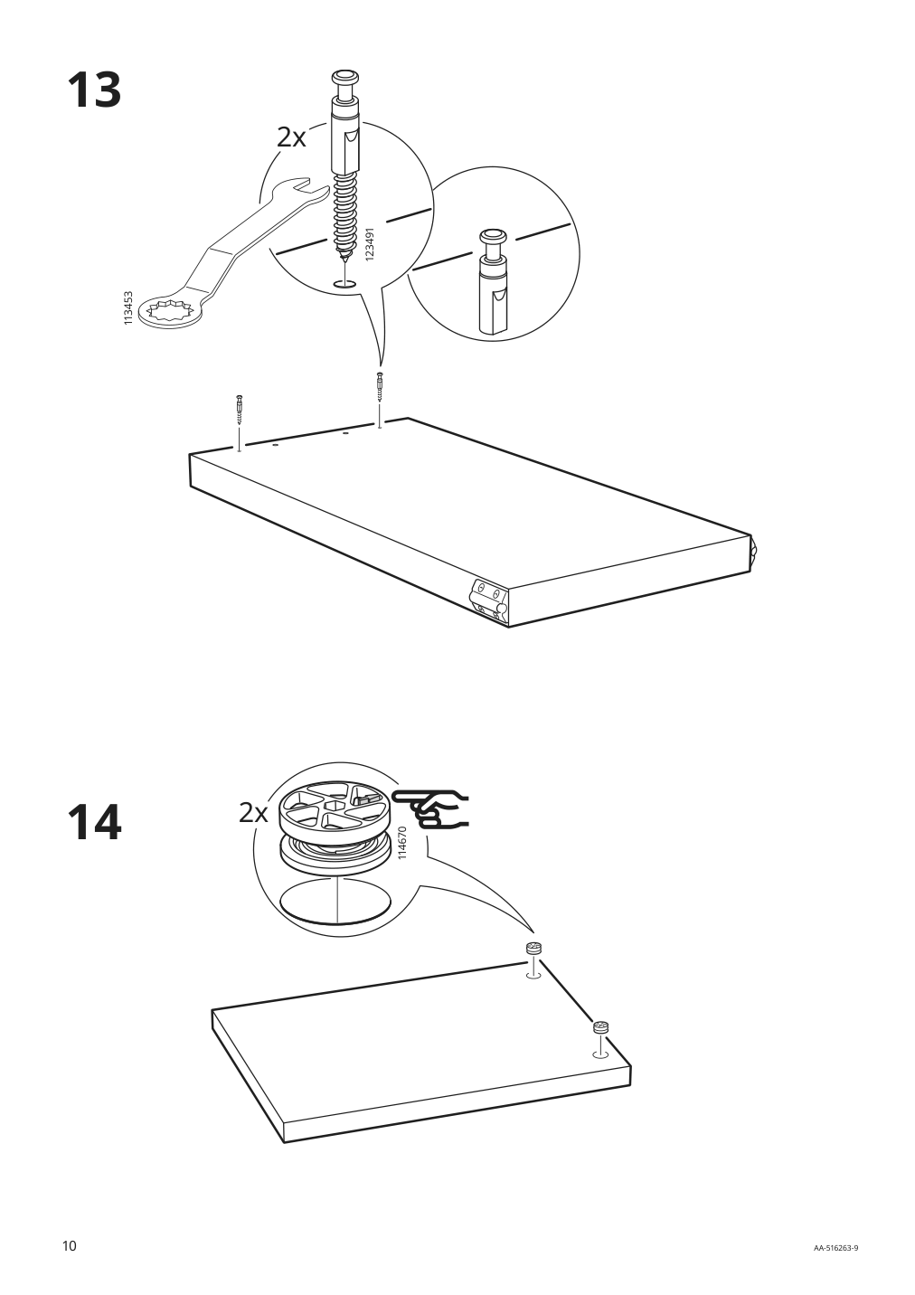 Assembly instructions for IKEA Malm desk with pull out panel black brown | Page 10 - IKEA MALM desk with pull-out panel 602.141.83