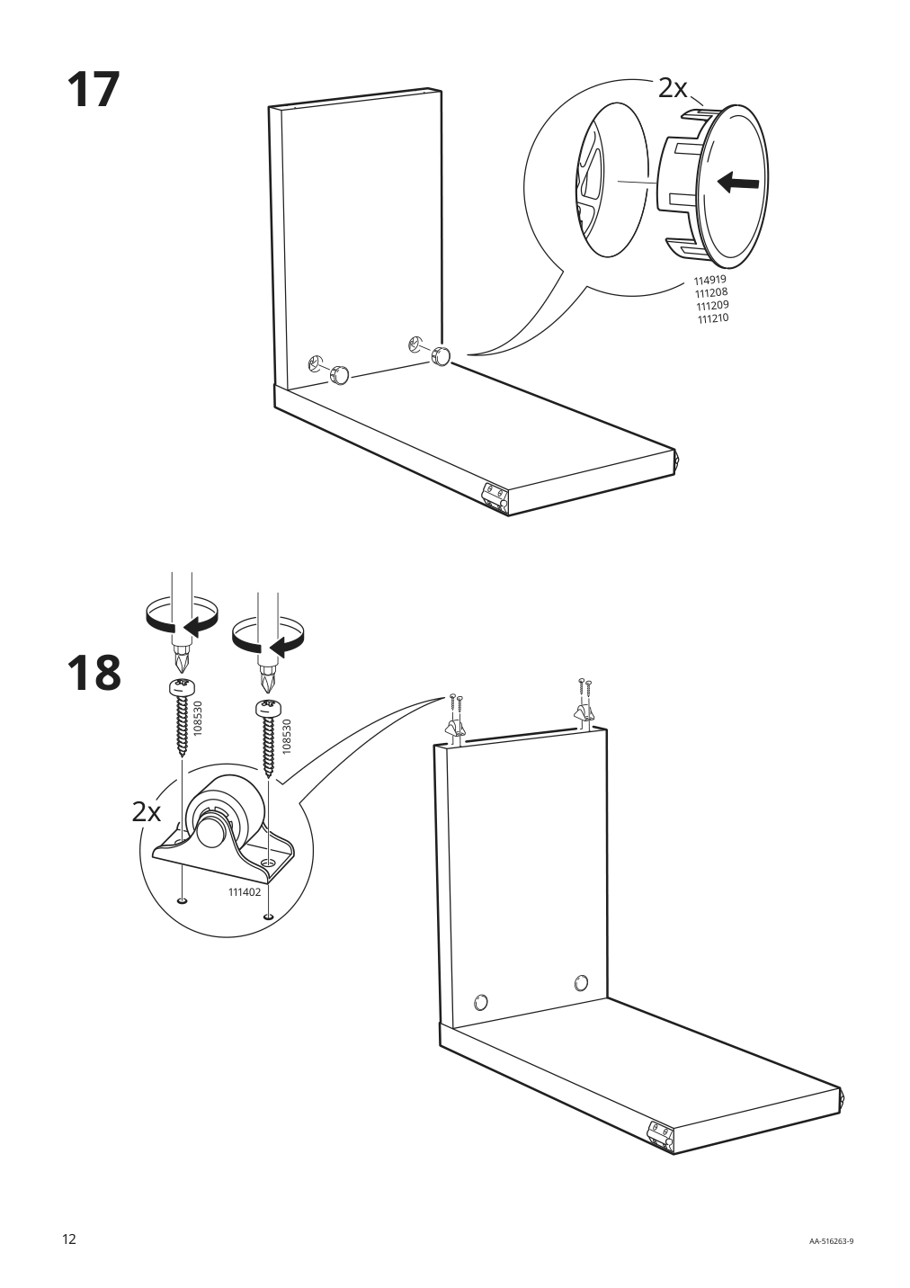 Assembly instructions for IKEA Malm desk with pull out panel white | Page 12 - IKEA MALM desk with pull-out panel 702.141.92