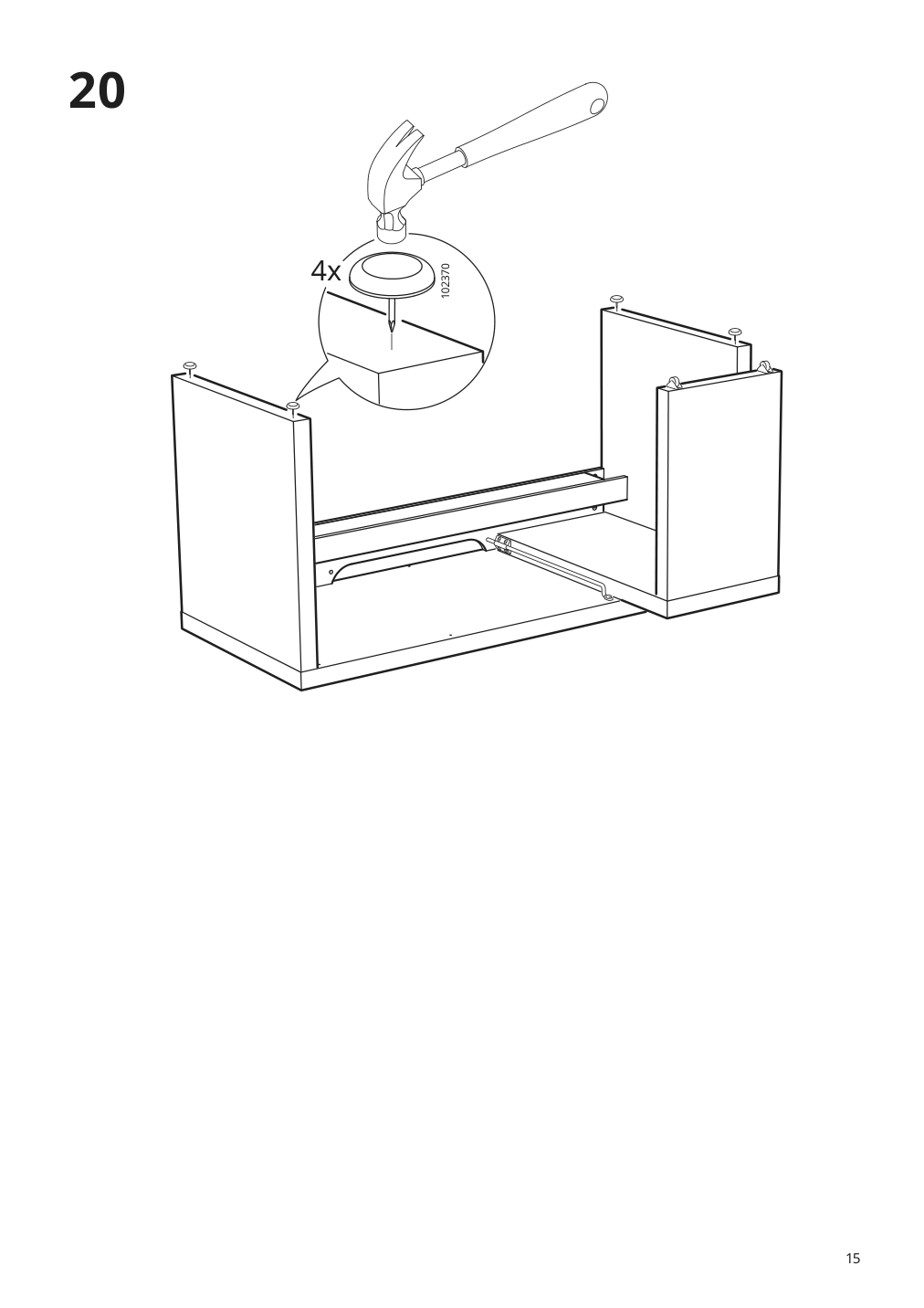 Assembly instructions for IKEA Malm desk with pull out panel white | Page 15 - IKEA MALM desk with pull-out panel 702.141.92