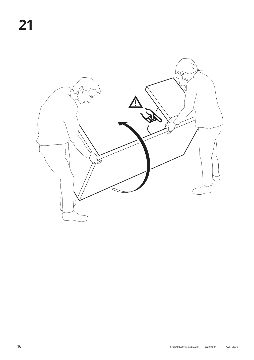 Assembly instructions for IKEA Malm desk with pull out panel black brown | Page 16 - IKEA MALM desk with pull-out panel 602.141.83