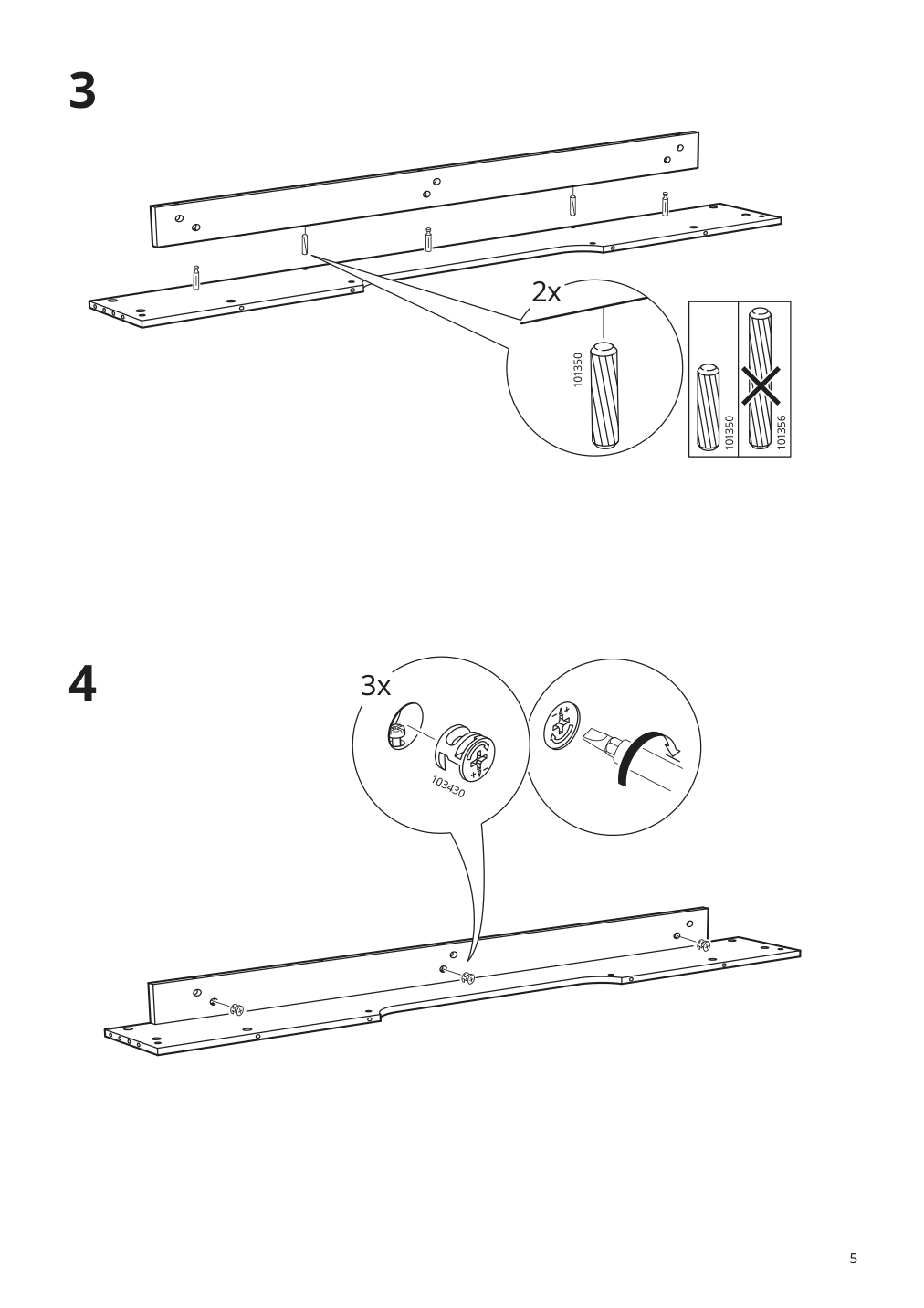 Assembly instructions for IKEA Malm desk with pull out panel white | Page 5 - IKEA MALM desk with pull-out panel 702.141.92