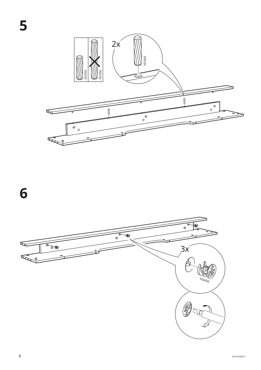 Assembly instructions for IKEA Malm desk with pull out panel black brown | Page 6 - IKEA MALM desk with pull-out panel 602.141.83